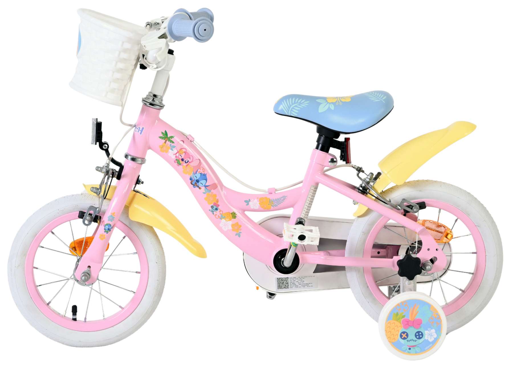 Disney Stitch Kinderfiets - Meisjes - 12 inch - Twee handremmen - Roze 7 Disney Stitch Kinderfiets - Meisjes - 12 inch - Twee handremmen - Roze - Afbeelding 7