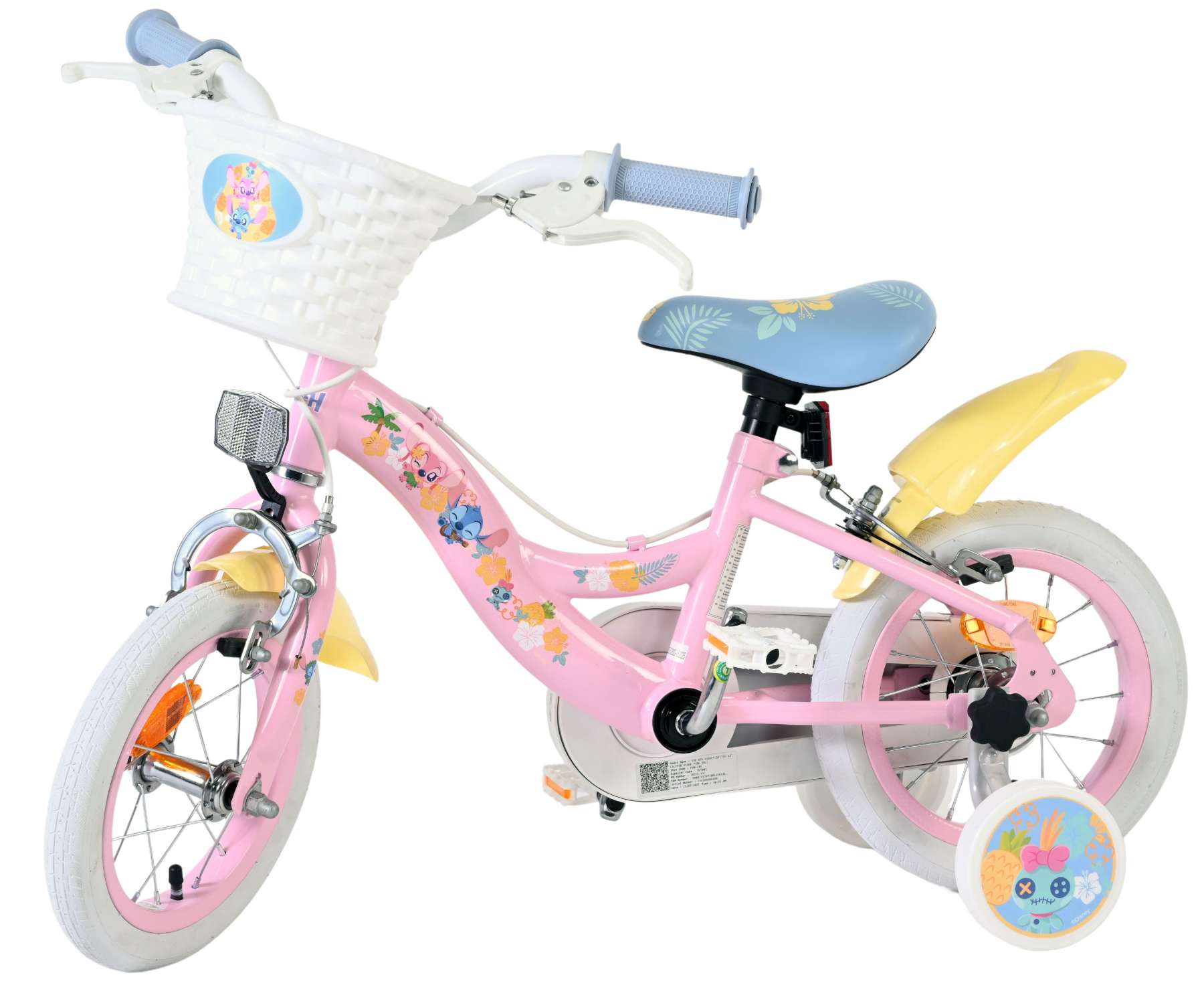 Disney Stitch Kinderfiets - Meisjes - 12 inch - Twee handremmen - Roze 8 Disney Stitch Kinderfiets - Meisjes - 12 inch - Twee handremmen - Roze - Afbeelding 8
