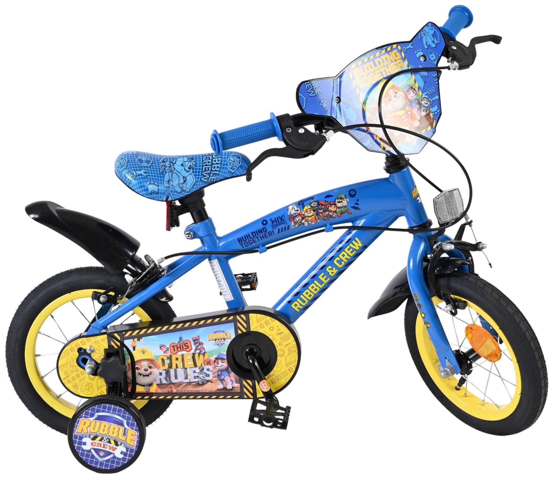 Rubble & Crew - Kinderfiets - Jongens - 12 inch - Blauw - Twee handremmen 10 Rubble & Crew - Kinderfiets - Jongens - 12 inch - Blauw - Twee handremmen - Afbeelding 10