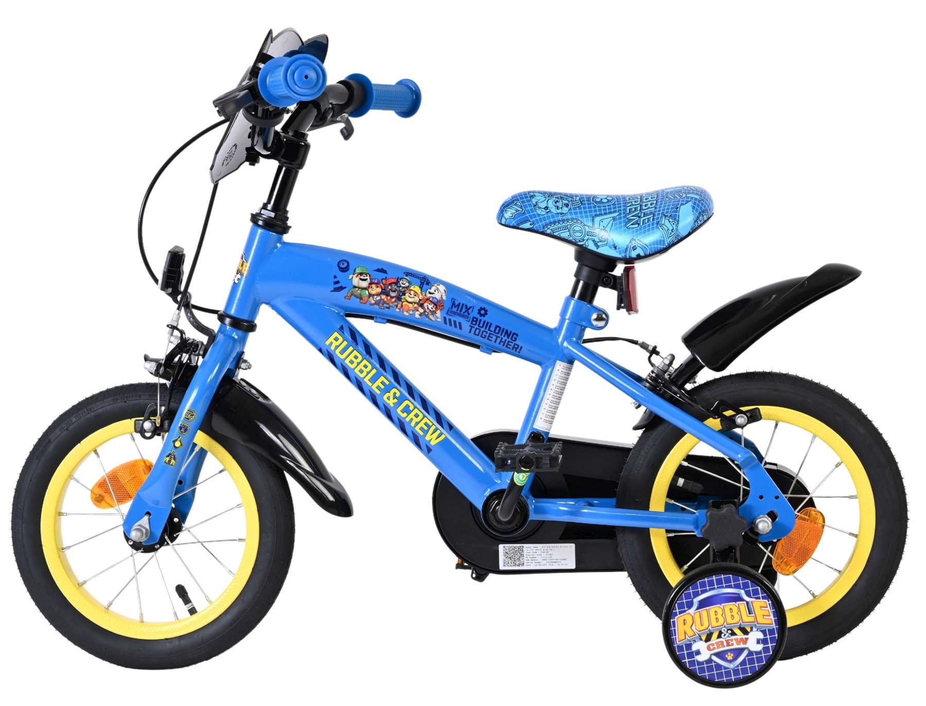 Rubble & Crew - Kinderfiets - Jongens - 12 inch - Blauw - Twee handremmen 7 Rubble & Crew - Kinderfiets - Jongens - 12 inch - Blauw - Twee handremmen - Afbeelding 7