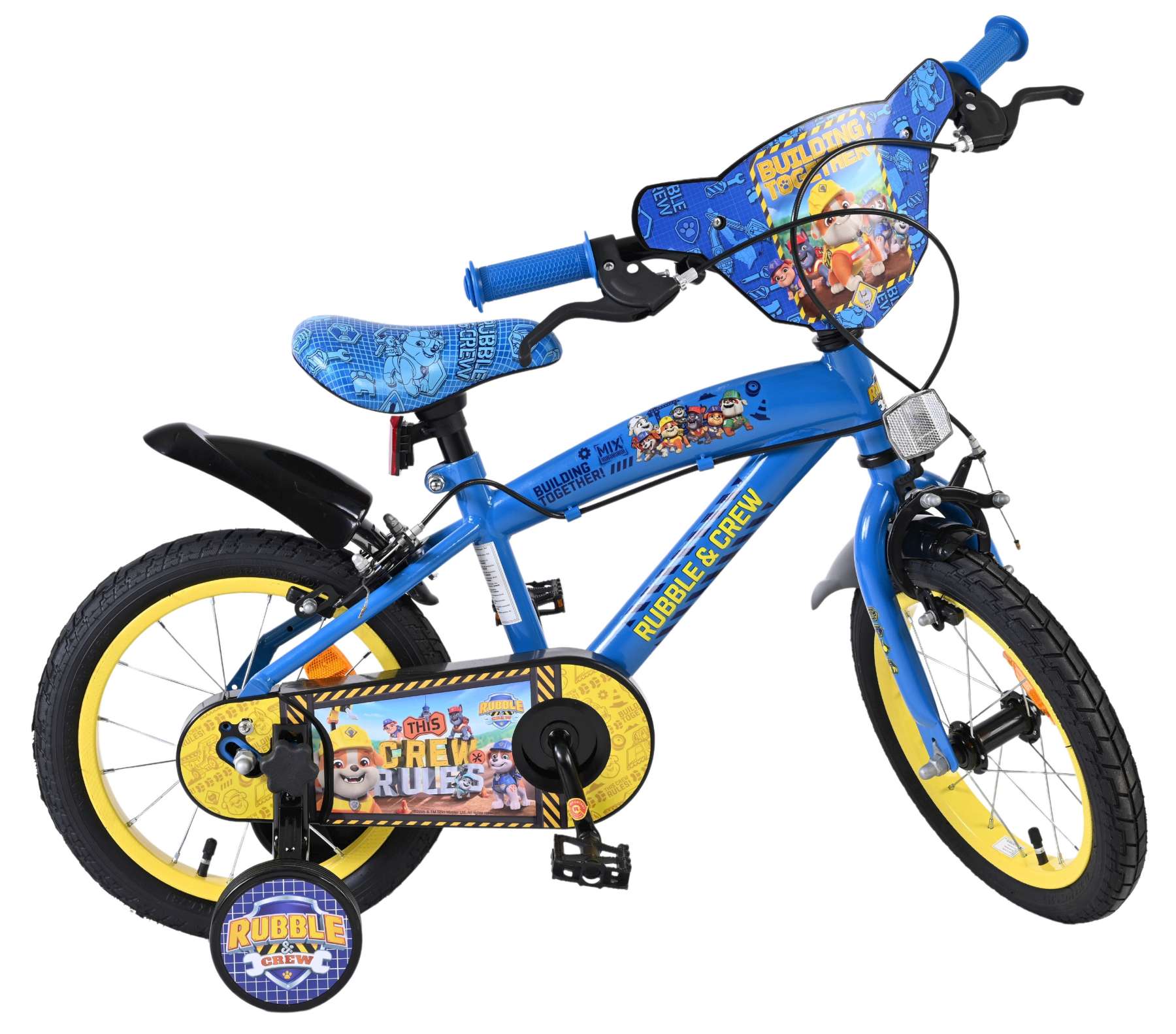 Rubble & Crew Kinderfiets - Jongens - 14 inch - Blauw - Twee handremmen 10 Rubble & Crew Kinderfiets - Jongens - 14 inch - Blauw - Twee handremmen - Afbeelding 10