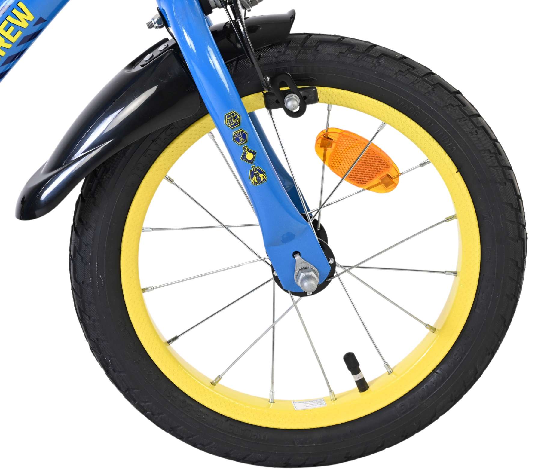 Rubble & Crew Kinderfiets - Jongens - 14 inch - Blauw - Twee handremmen 3 Rubble & Crew Kinderfiets - Jongens - 14 inch - Blauw - Twee handremmen - Afbeelding 3