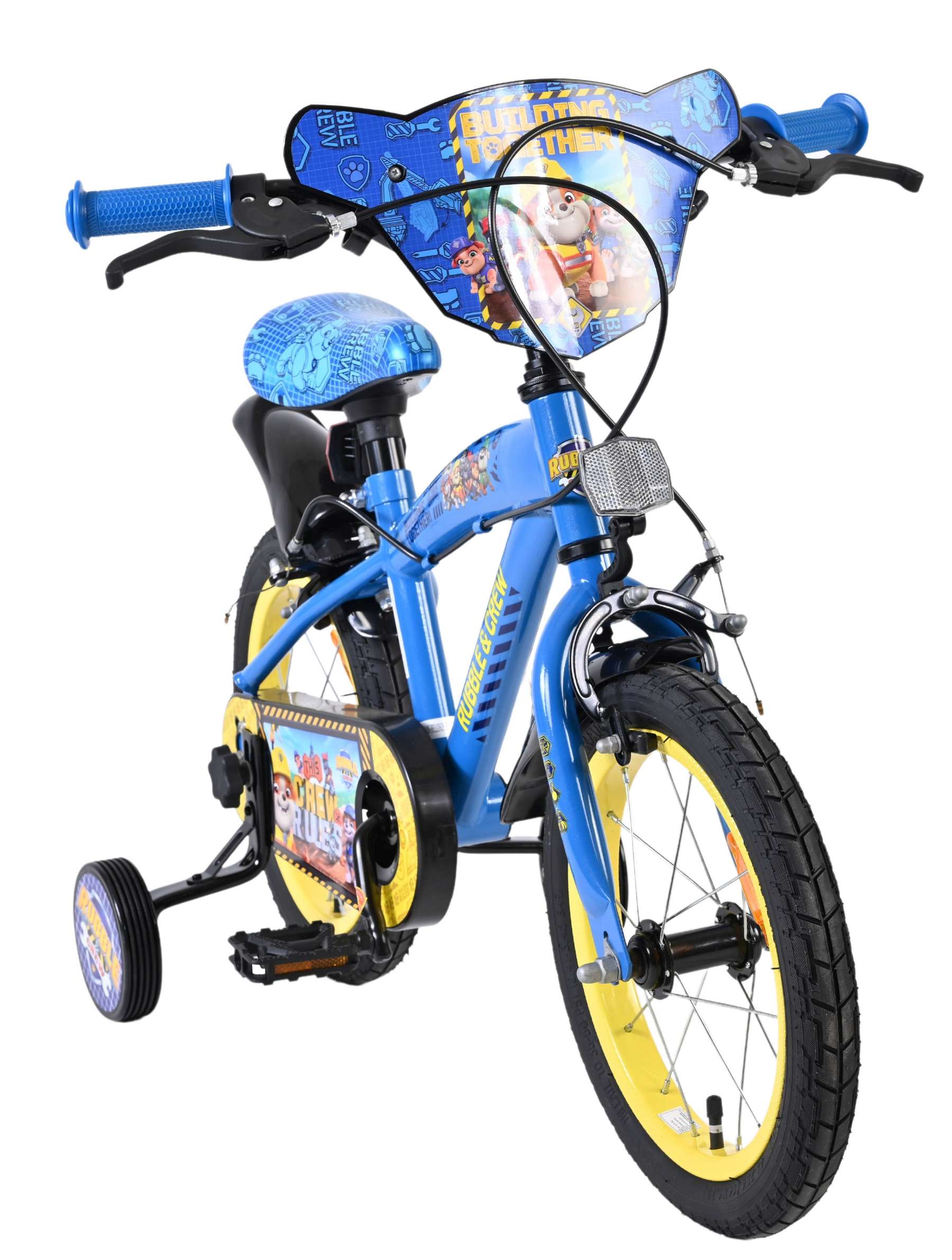 Rubble & Crew Kinderfiets - Jongens - 14 inch - Blauw - Twee handremmen 5 Rubble & Crew Kinderfiets - Jongens - 14 inch - Blauw - Twee handremmen - Afbeelding 5