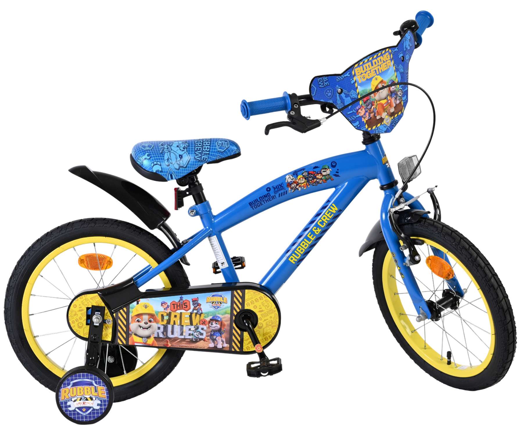 Rubble & Crew Kinderfiets - Jongens - 16 inch - Blauw 2 Rubble & Crew Kinderfiets - Jongens - 16 inch - Blauw - Afbeelding 2