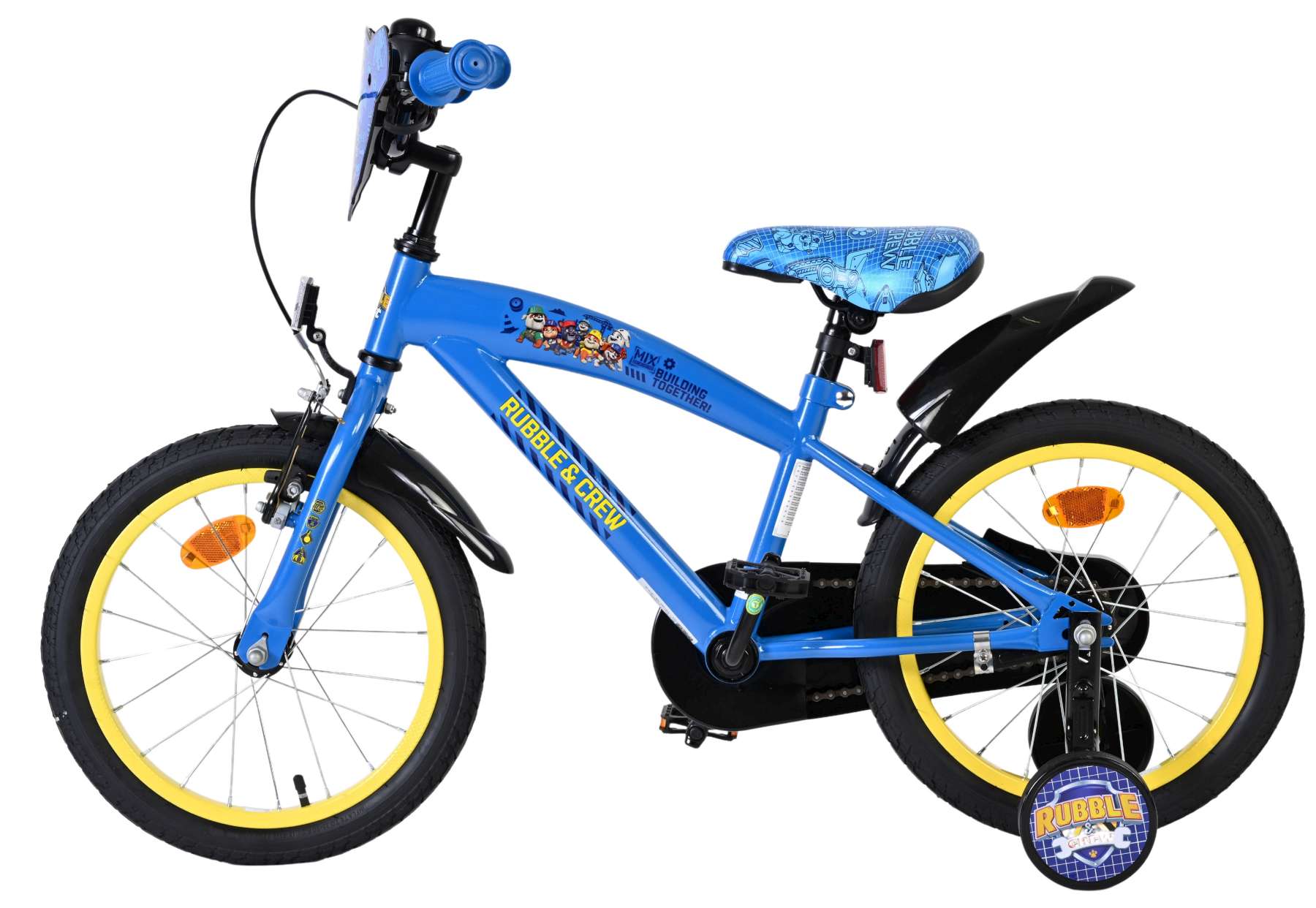Rubble & Crew Kinderfiets - Jongens - 16 inch - Blauw 8 Rubble & Crew Kinderfiets - Jongens - 16 inch - Blauw - Afbeelding 8