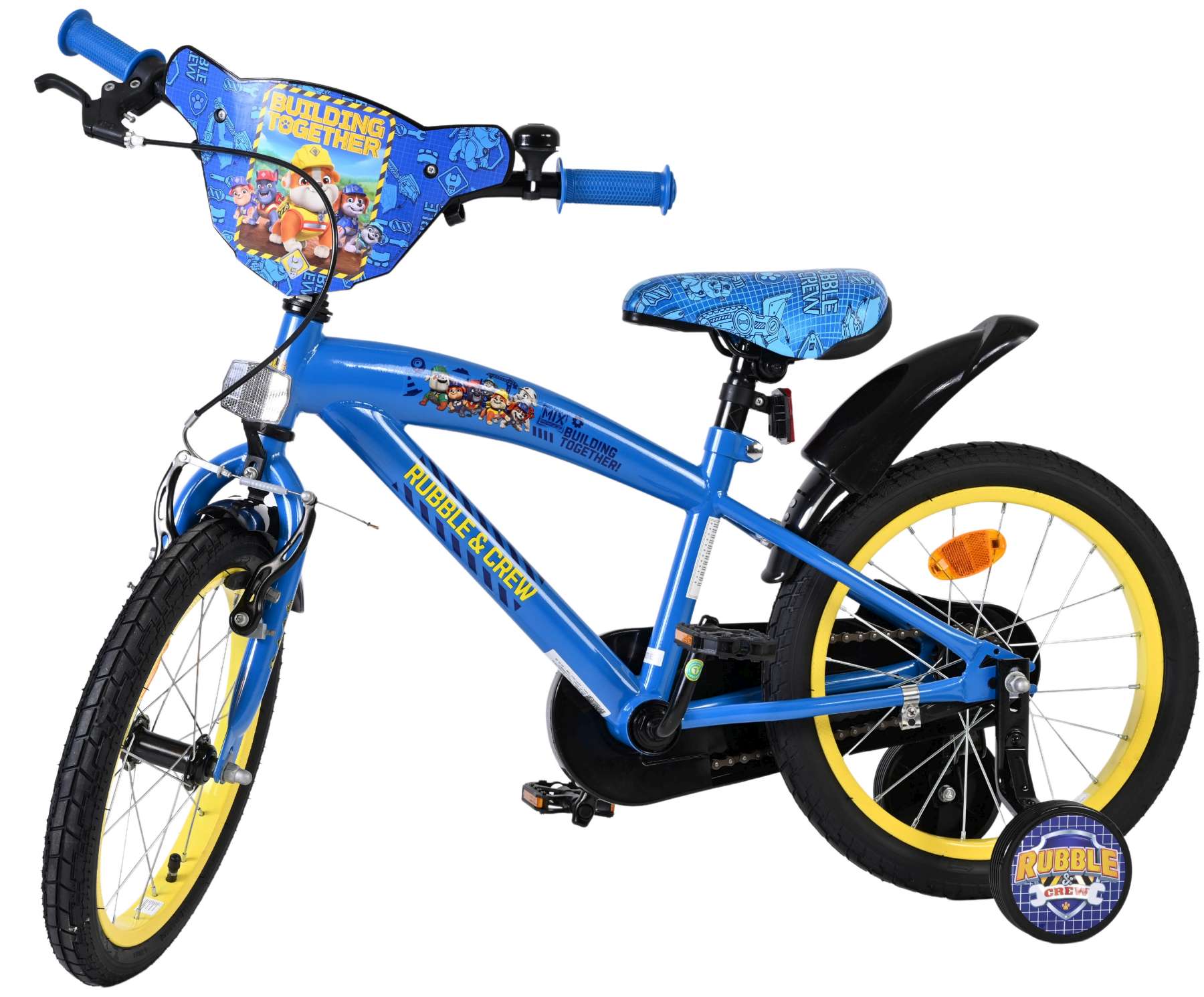 Rubble & Crew Kinderfiets - Jongens - 16 inch - Blauw 9 Rubble & Crew Kinderfiets - Jongens - 16 inch - Blauw - Afbeelding 9