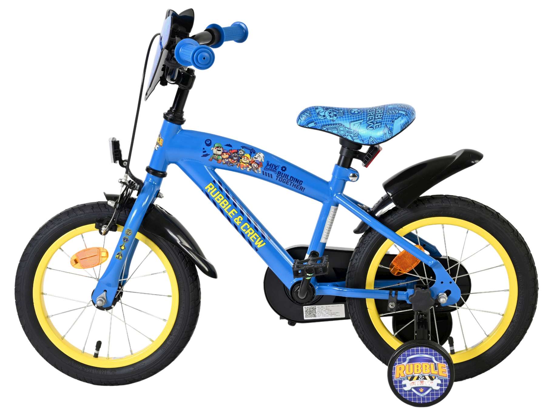 Rubble & Crew - Kinderfiets - Jongens - 14 inch - Blauw 7 Rubble & Crew - Kinderfiets - Jongens - 14 inch - Blauw - Afbeelding 7
