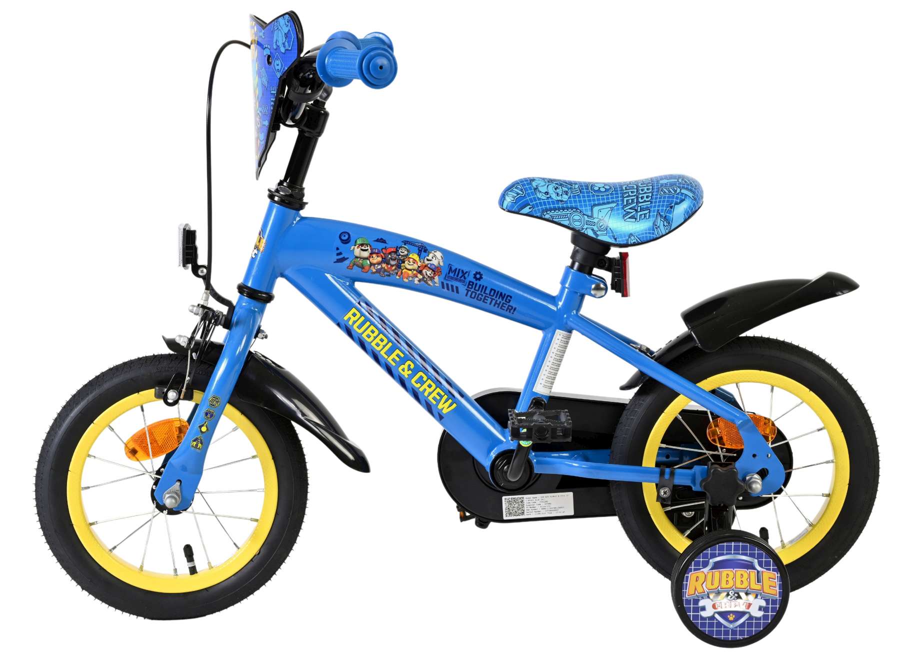 Rubble & Crew - Kinderfiets - Jongens - 12 inch - Blauw 7 Rubble & Crew - Kinderfiets - Jongens - 12 inch - Blauw - Afbeelding 7