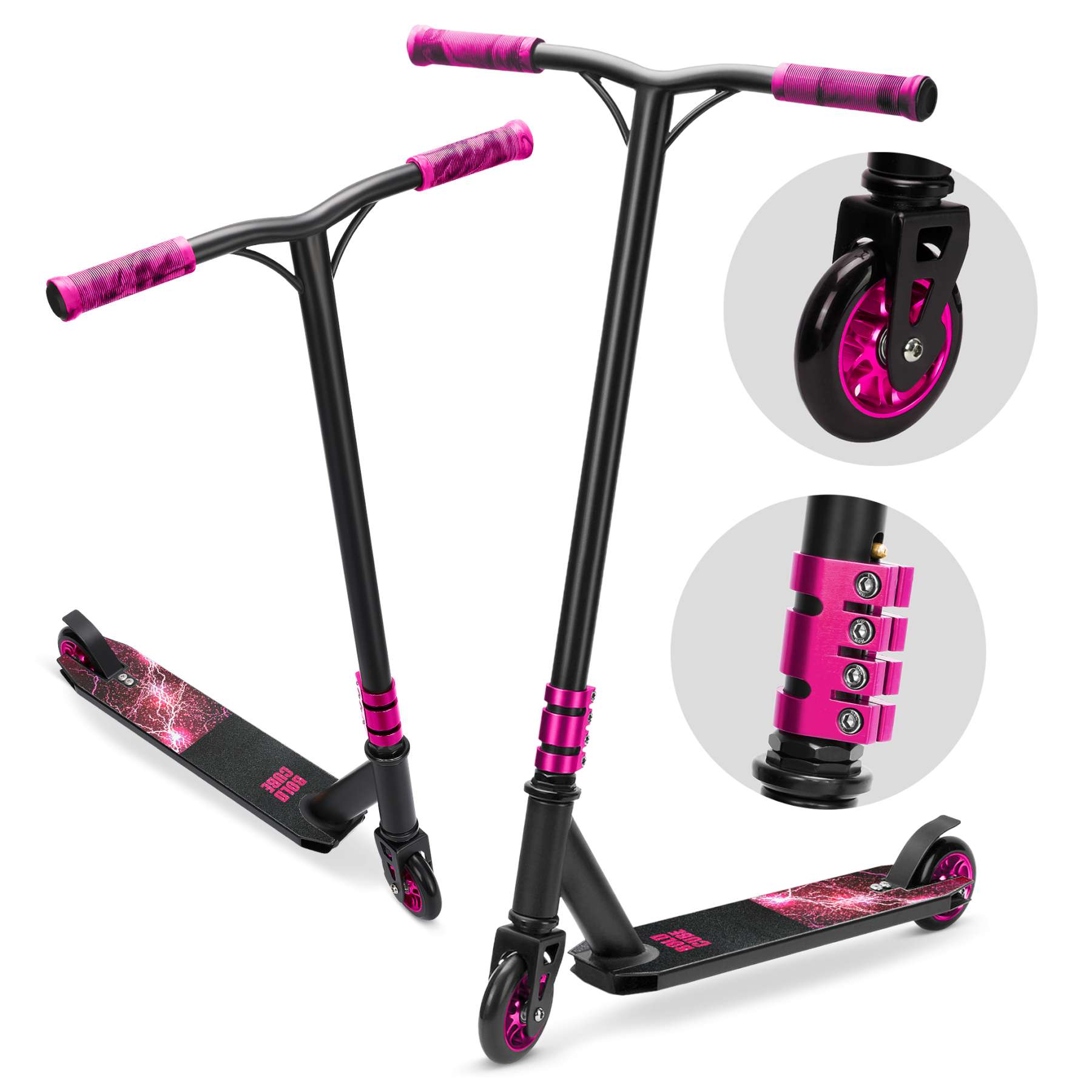 BOLDCUBE Deluxe Stuntstep - Roze 6 BOLDCUBE Deluxe Stuntstep - Roze - Afbeelding 6