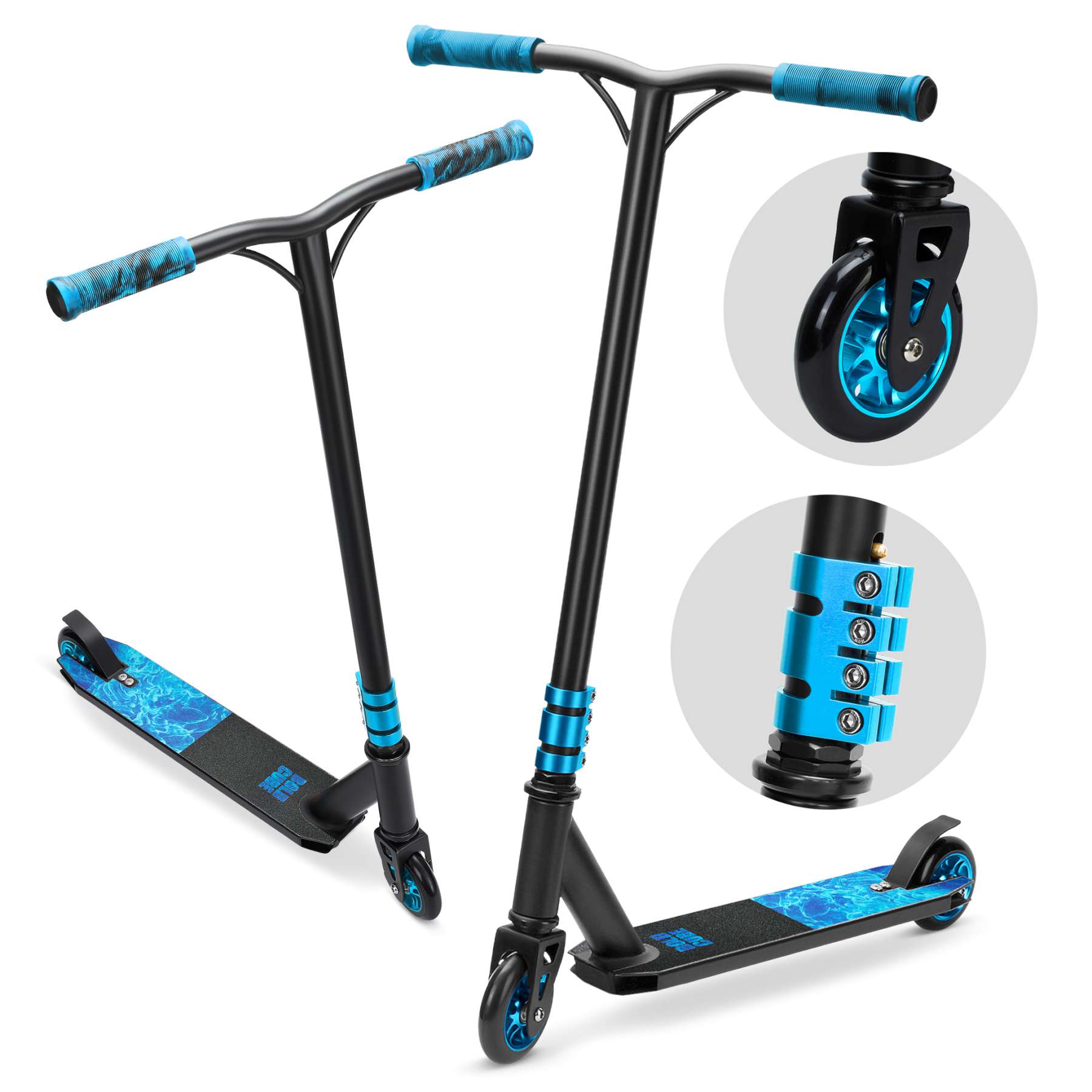 BOLDCUBE Deluxe Stuntstep - Cyaan 7 BOLDCUBE Deluxe Stuntstep - Cyaan - Afbeelding 7