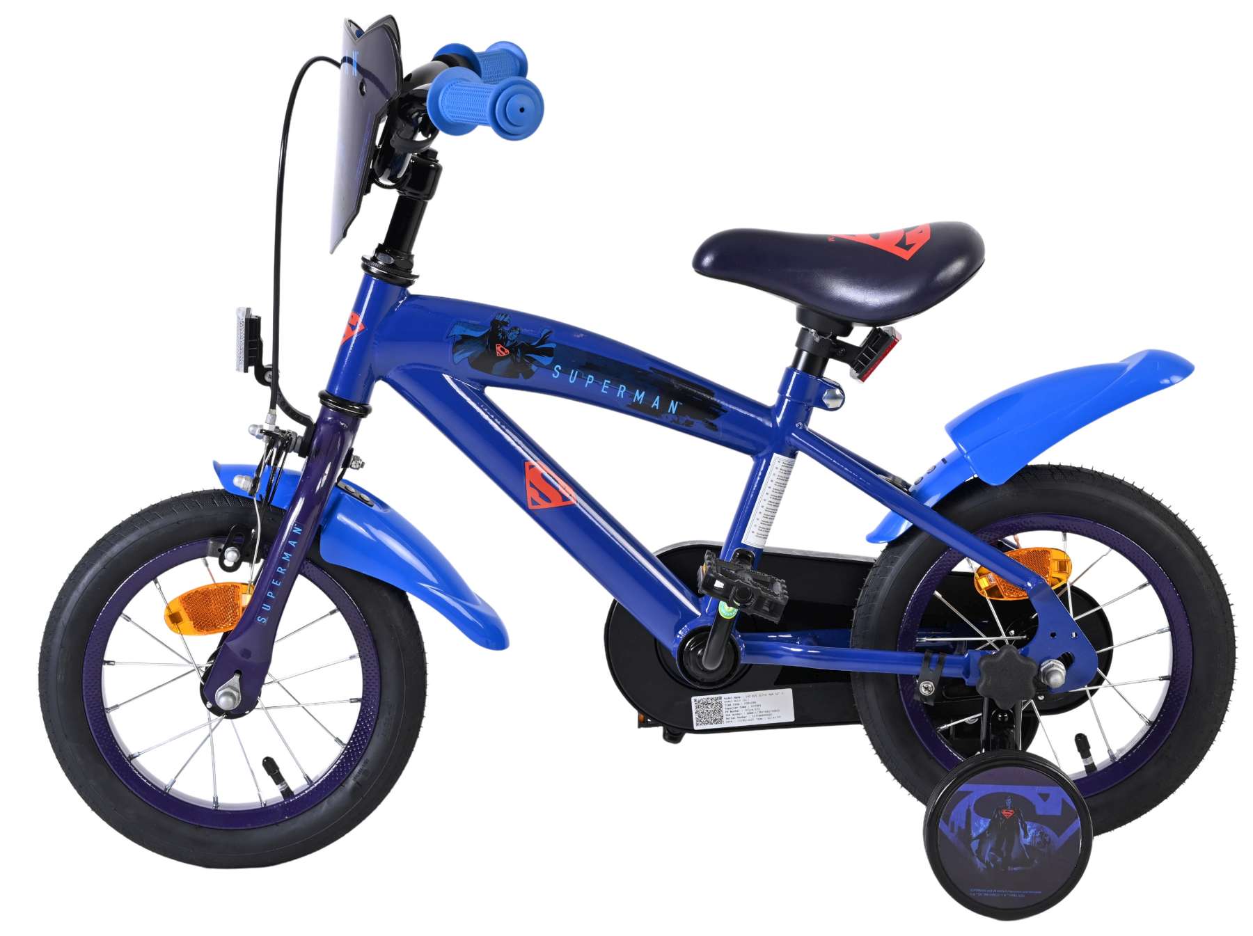 Superman Kinderfiets - Jongens - 12 inch - Blauw 7 Superman Kinderfiets - Jongens - 12 inch - Blauw - Afbeelding 7