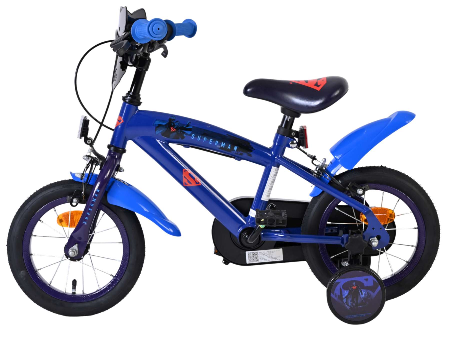Superman Kinderfiets - Jongens - 12 inch - Blauw - Twee handremmen 7 Superman Kinderfiets - Jongens - 12 inch - Blauw - Twee handremmen - Afbeelding 7
