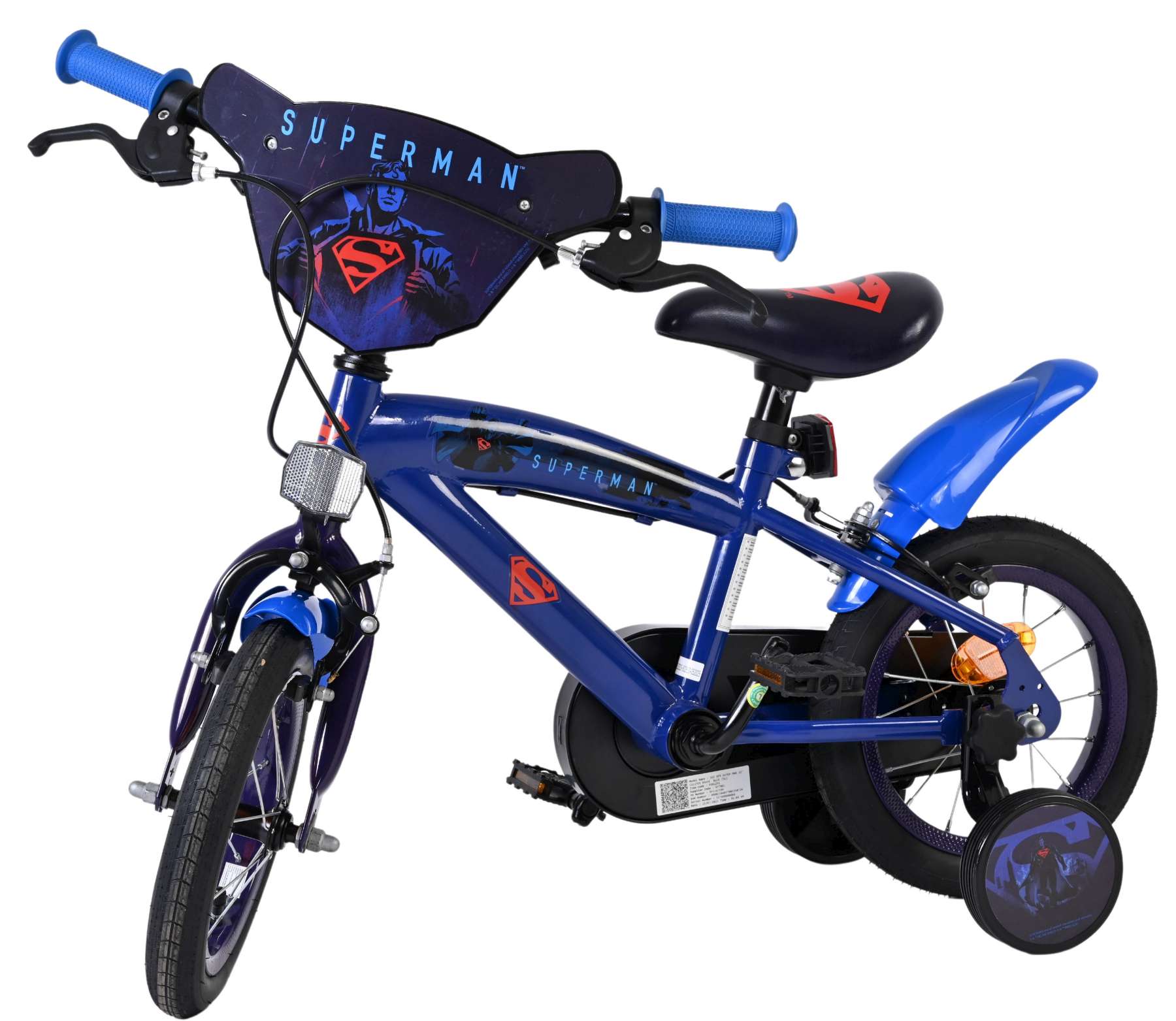Superman Kinderfiets - Jongens - 12 inch - Blauw - Twee handremmen 8 Superman Kinderfiets - Jongens - 12 inch - Blauw - Twee handremmen - Afbeelding 8