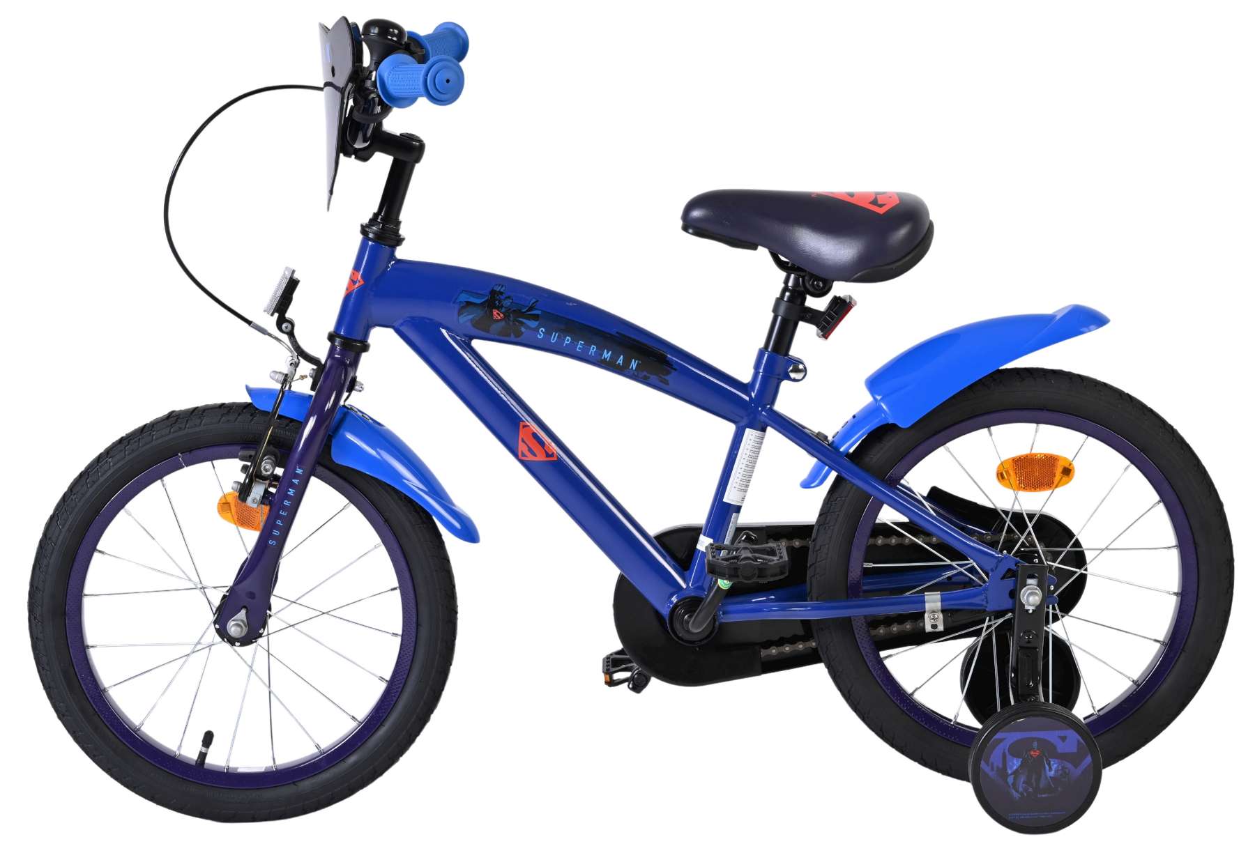 Superman Kinderfiets - Jongens - 16 inch - Blauw 7 Superman Kinderfiets - Jongens - 16 inch - Blauw - Afbeelding 7