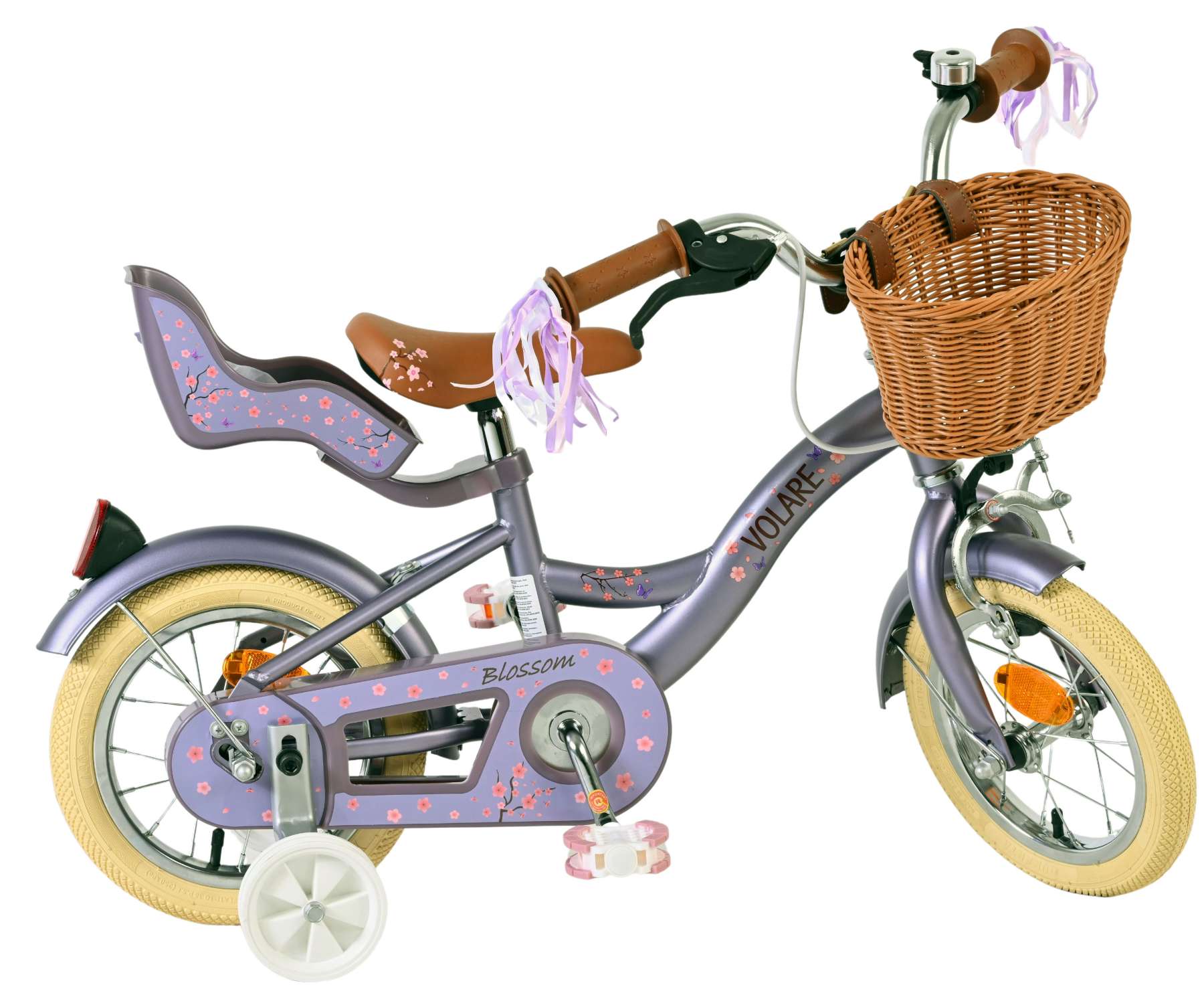 Volare Blossom Kinderfiets - Meisjes - 12 inch - Paars 10 Volare Blossom Kinderfiets - Meisjes - 12 inch - Paars - Afbeelding 10