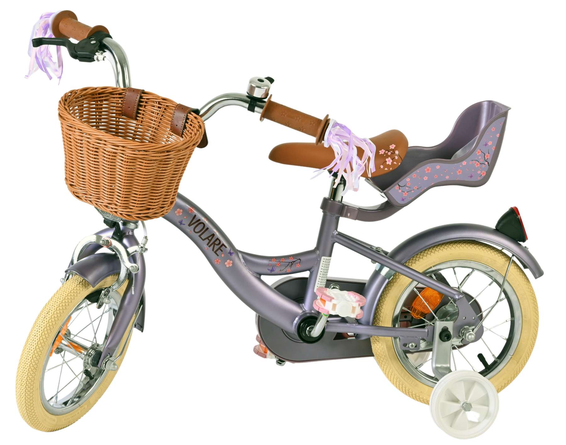 Volare Blossom Kinderfiets - Meisjes - 12 inch - Paars 8 Volare Blossom Kinderfiets - Meisjes - 12 inch - Paars - Afbeelding 8