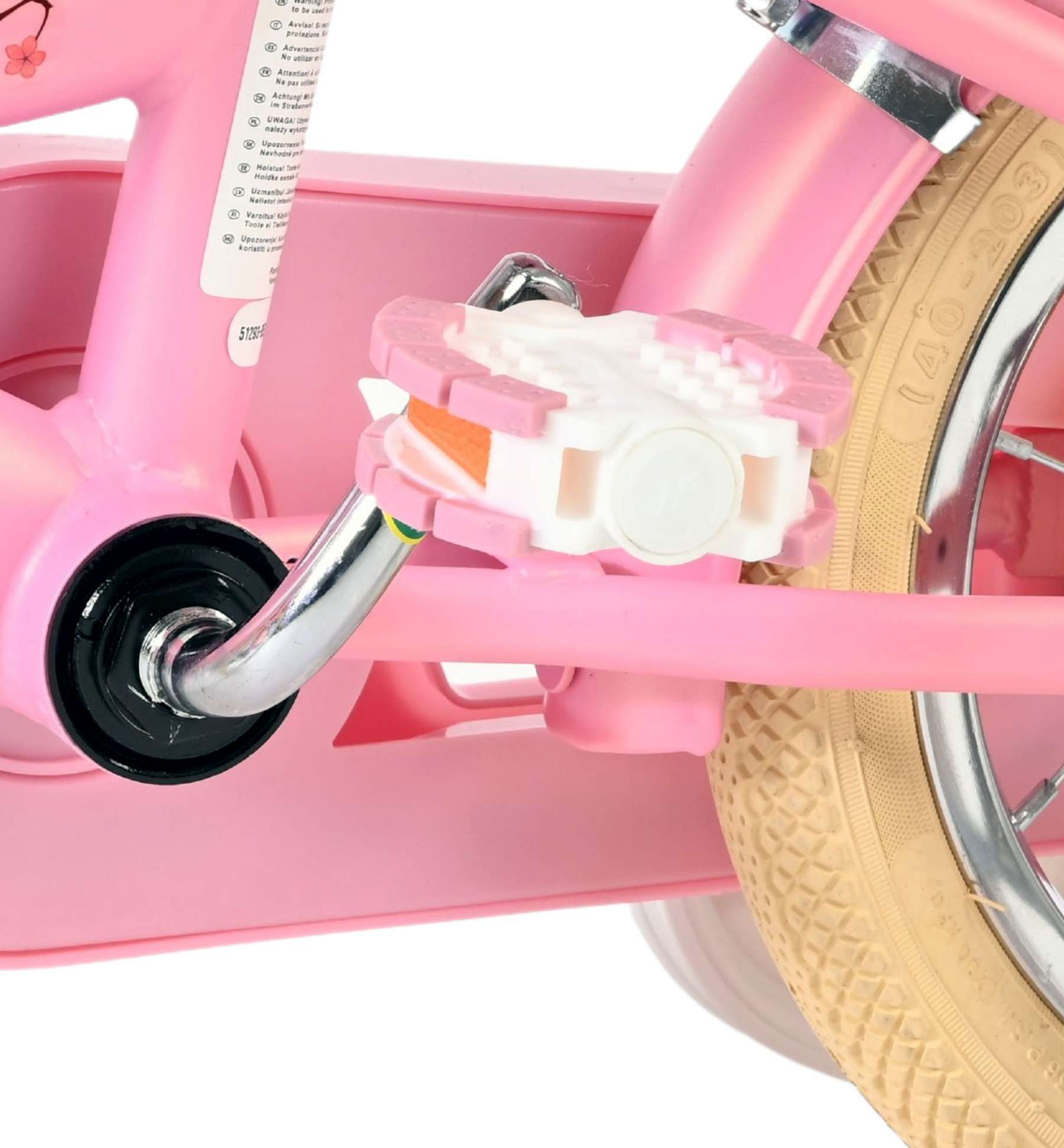 Volare Blossom Kinderfiets - Meisjes - 12 inch - Roze - Twee handremmen 9 Volare Blossom Kinderfiets - Meisjes - 12 inch - Roze - Twee handremmen - Afbeelding 9