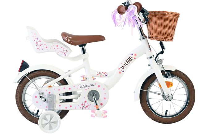 Volare Blossom Kinderfiets - Meisjes - 12 inch - Wit 1 Volare Blossom Kinderfiets - Meisjes - 12 inch - Wit