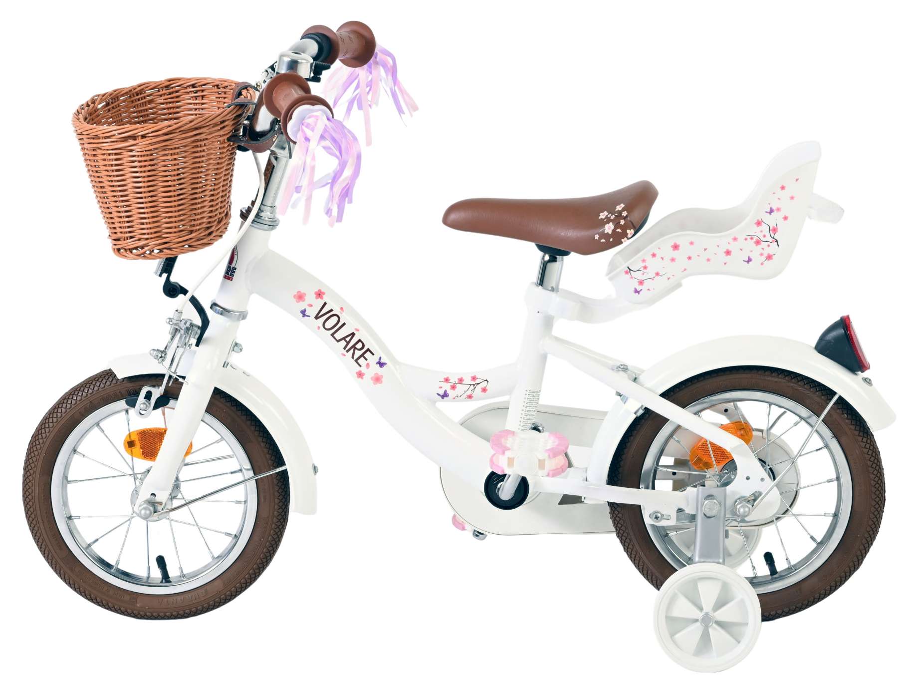 Volare Blossom Kinderfiets - Meisjes - 12 inch - Wit 7 Volare Blossom Kinderfiets - Meisjes - 12 inch - Wit - Afbeelding 7
