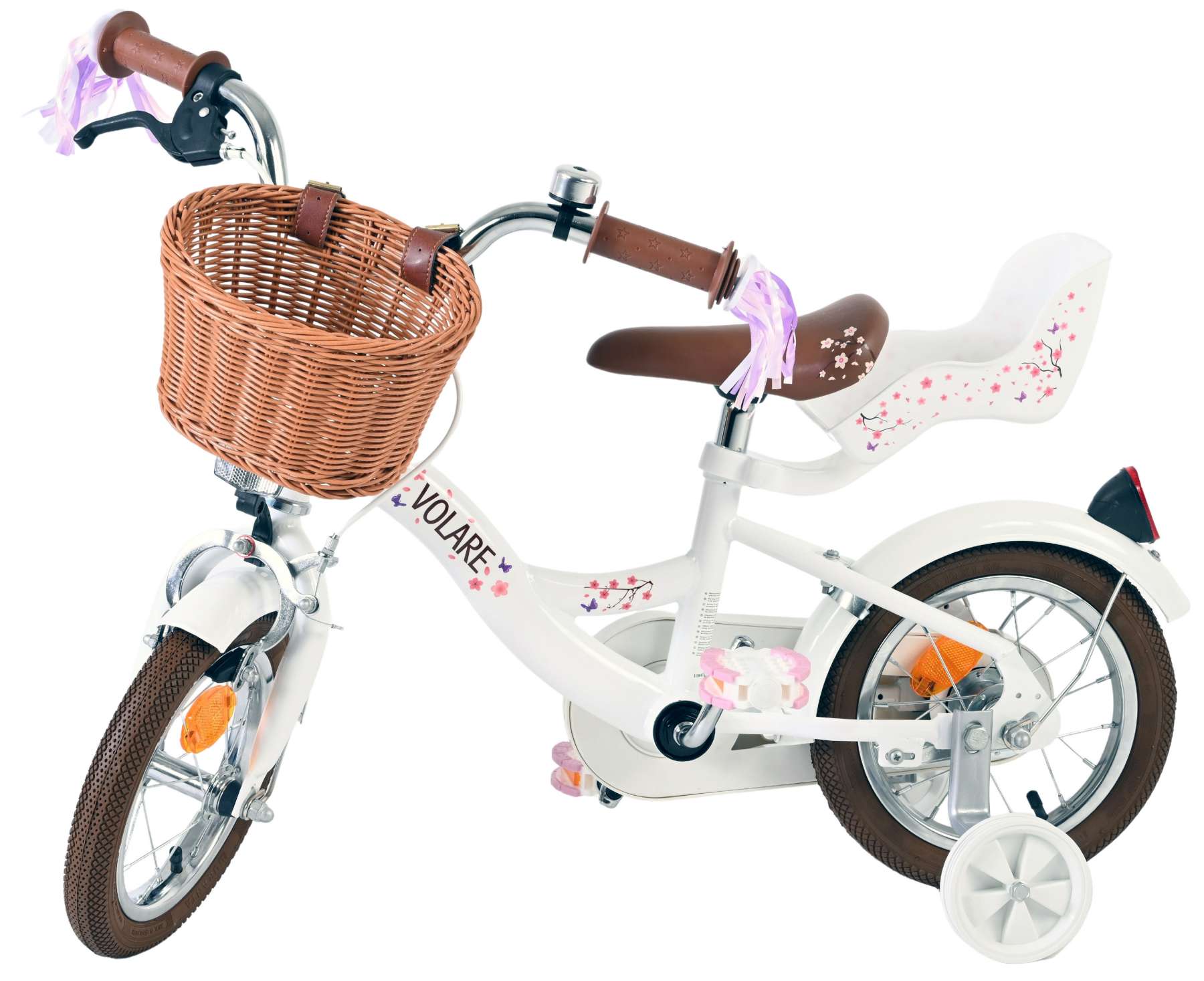 Volare Blossom Kinderfiets - Meisjes - 12 inch - Wit 8 Volare Blossom Kinderfiets - Meisjes - 12 inch - Wit - Afbeelding 8