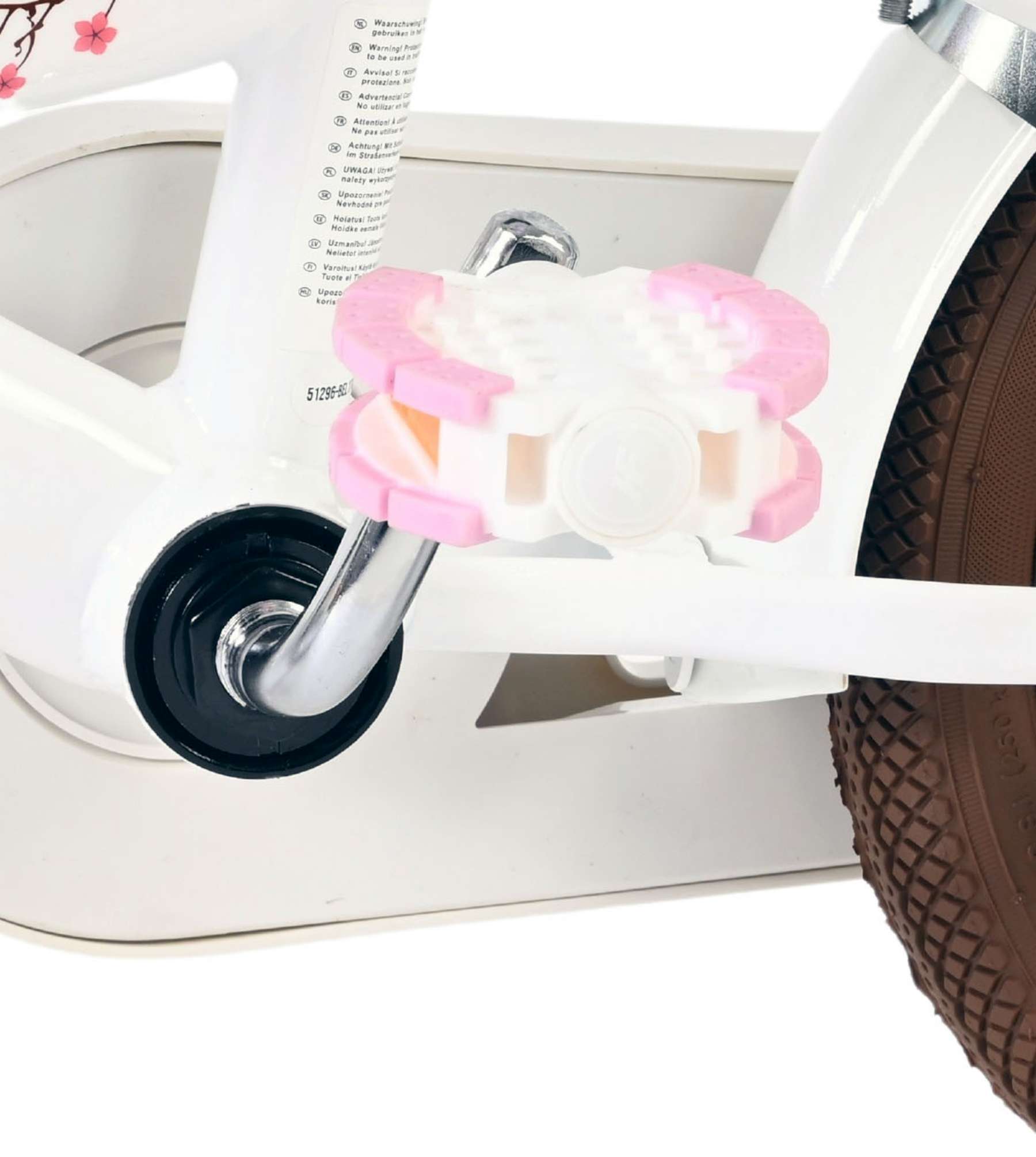 Volare Blossom Kinderfiets - Meisjes - 12 inch - Wit 9 Volare Blossom Kinderfiets - Meisjes - 12 inch - Wit - Afbeelding 9