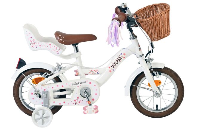 Volare Blossom Kinderfiets - Meisjes - 12 inch - Wit - Twee handremmen 1 Volare Blossom Kinderfiets - Meisjes - 12 inch - Wit - Twee handremmen