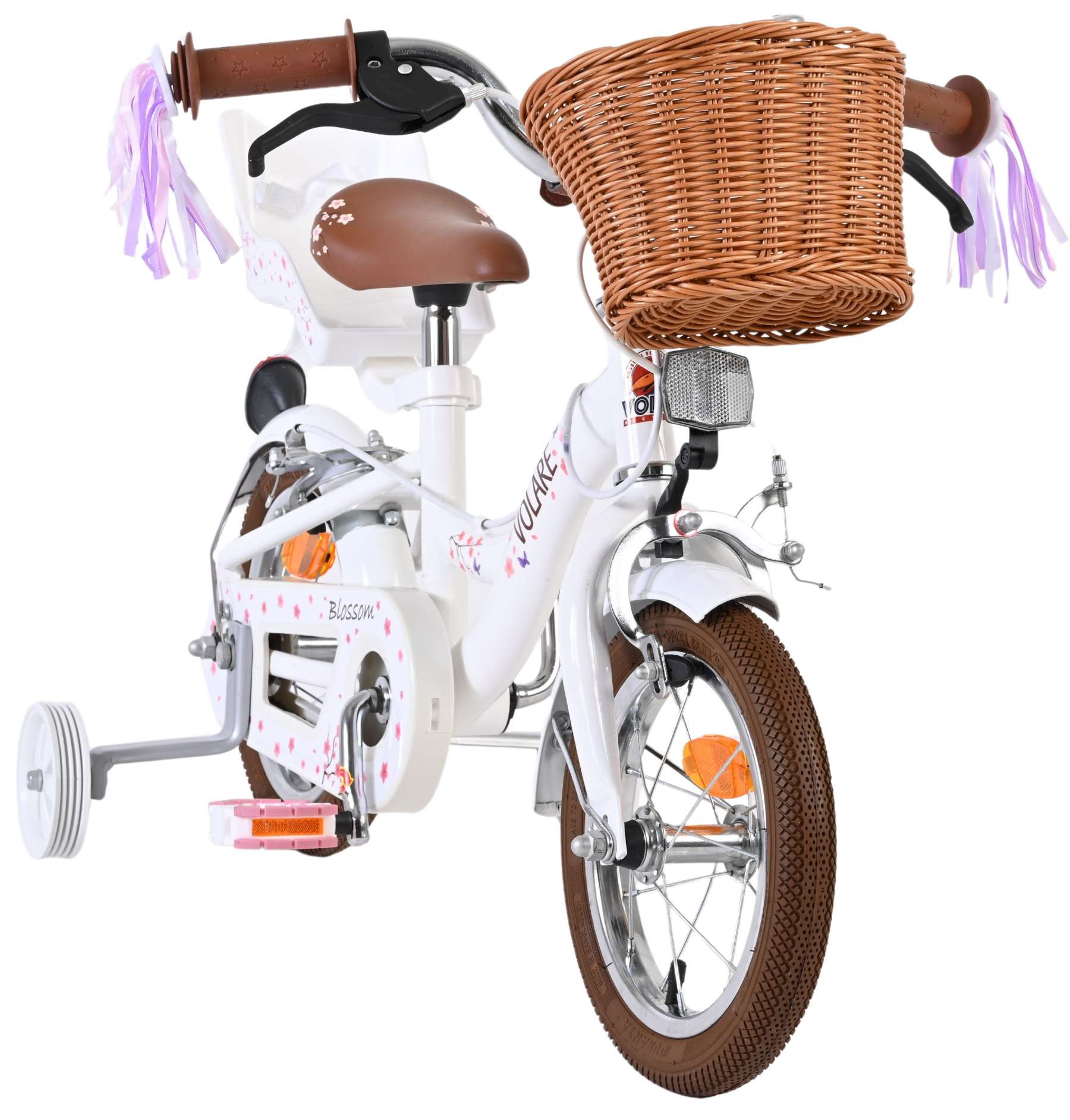 Volare Blossom Kinderfiets - Meisjes - 12 inch - Wit - Twee handremmen 5 Volare Blossom Kinderfiets - Meisjes - 12 inch - Wit - Twee handremmen - Afbeelding 5