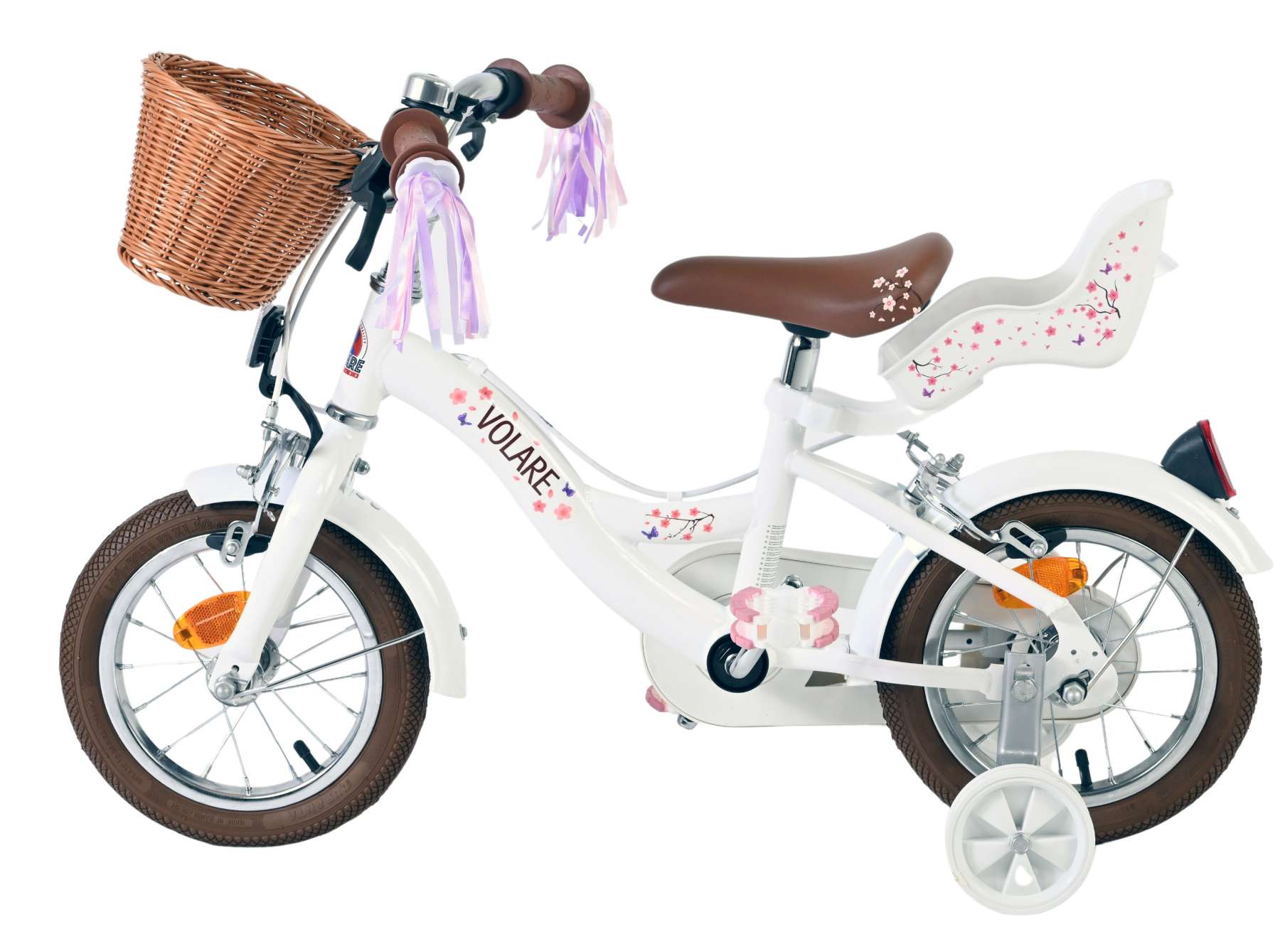 Volare Blossom Kinderfiets - Meisjes - 12 inch - Wit - Twee handremmen 7 Volare Blossom Kinderfiets - Meisjes - 12 inch - Wit - Twee handremmen - Afbeelding 7