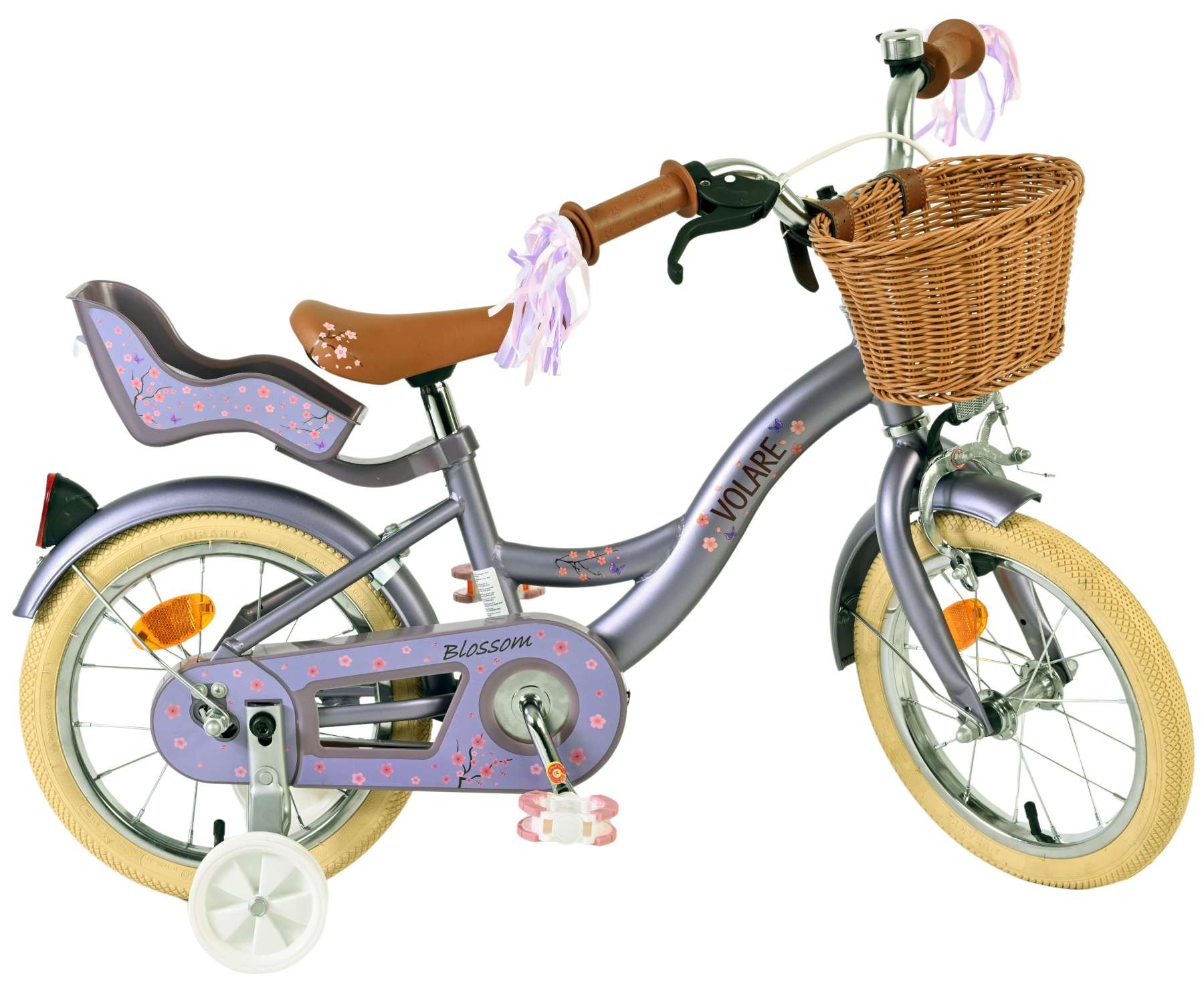Volare Blossom Kinderfiets - Meisjes - 14 inch - Paars 10 Volare Blossom Kinderfiets - Meisjes - 14 inch - Paars - Afbeelding 10