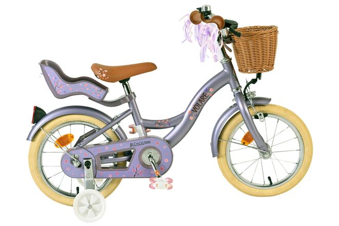 Volare Blossom Kinderfiets - Meisjes - 14 inch - Paars 1 Volare Blossom Kinderfiets - Meisjes - 14 inch - Paars