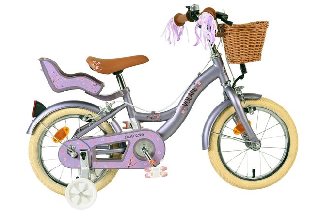 Volare Blossom Kinderfiets - Meisjes - 14 inch - Paars - Twee Handremmen 1 Volare Blossom Kinderfiets - Meisjes - 14 inch - Paars - Twee Handremmen