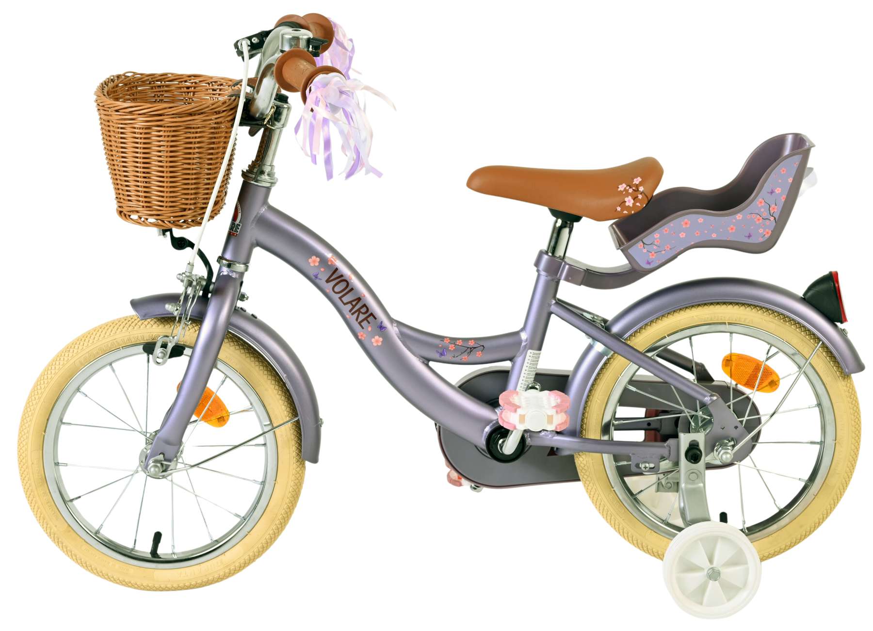 Volare Blossom Kinderfiets - Meisjes - 14 inch - Paars 7 Volare Blossom Kinderfiets - Meisjes - 14 inch - Paars - Afbeelding 7