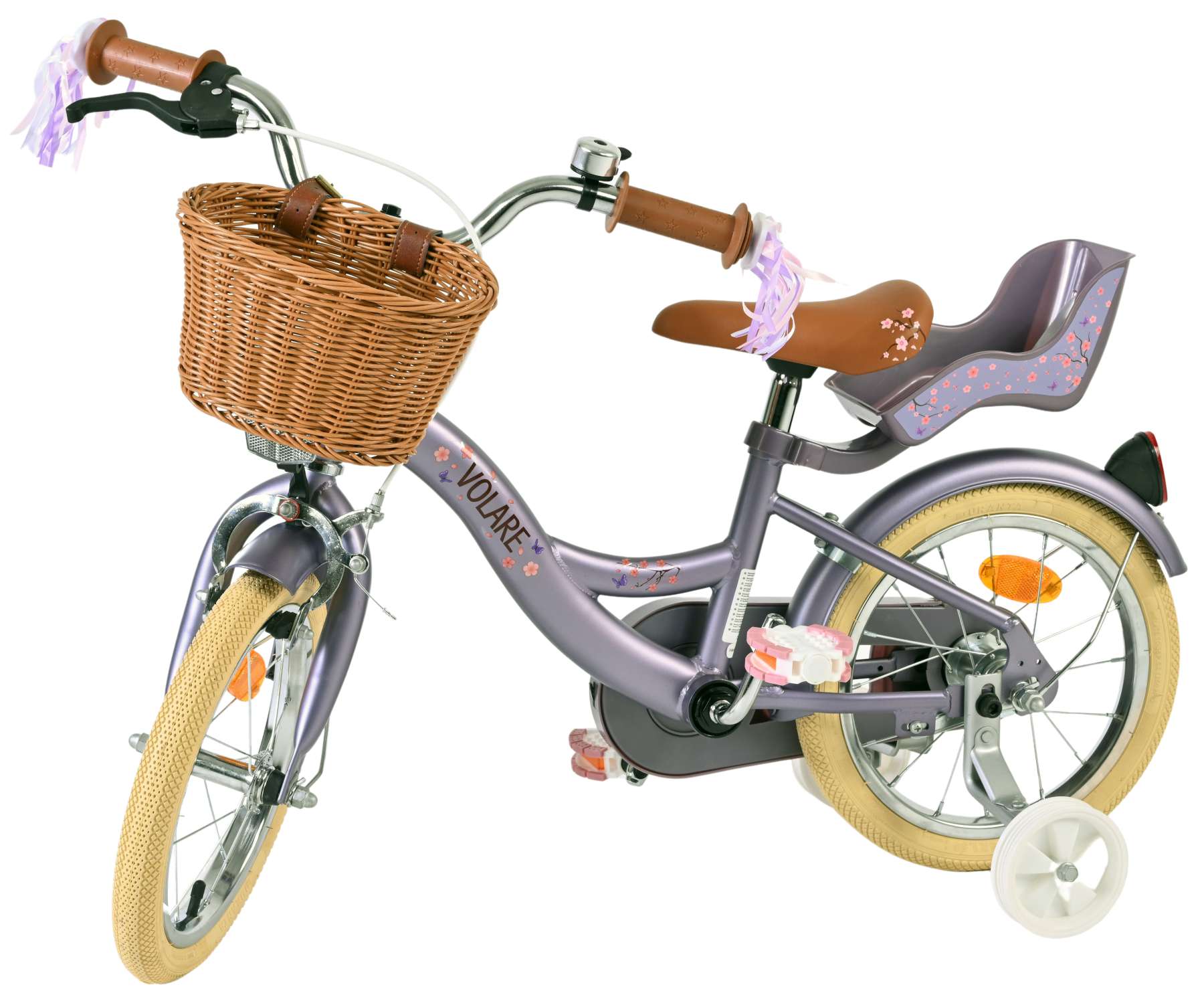 Volare Blossom Kinderfiets - Meisjes - 14 inch - Paars 8 Volare Blossom Kinderfiets - Meisjes - 14 inch - Paars - Afbeelding 8