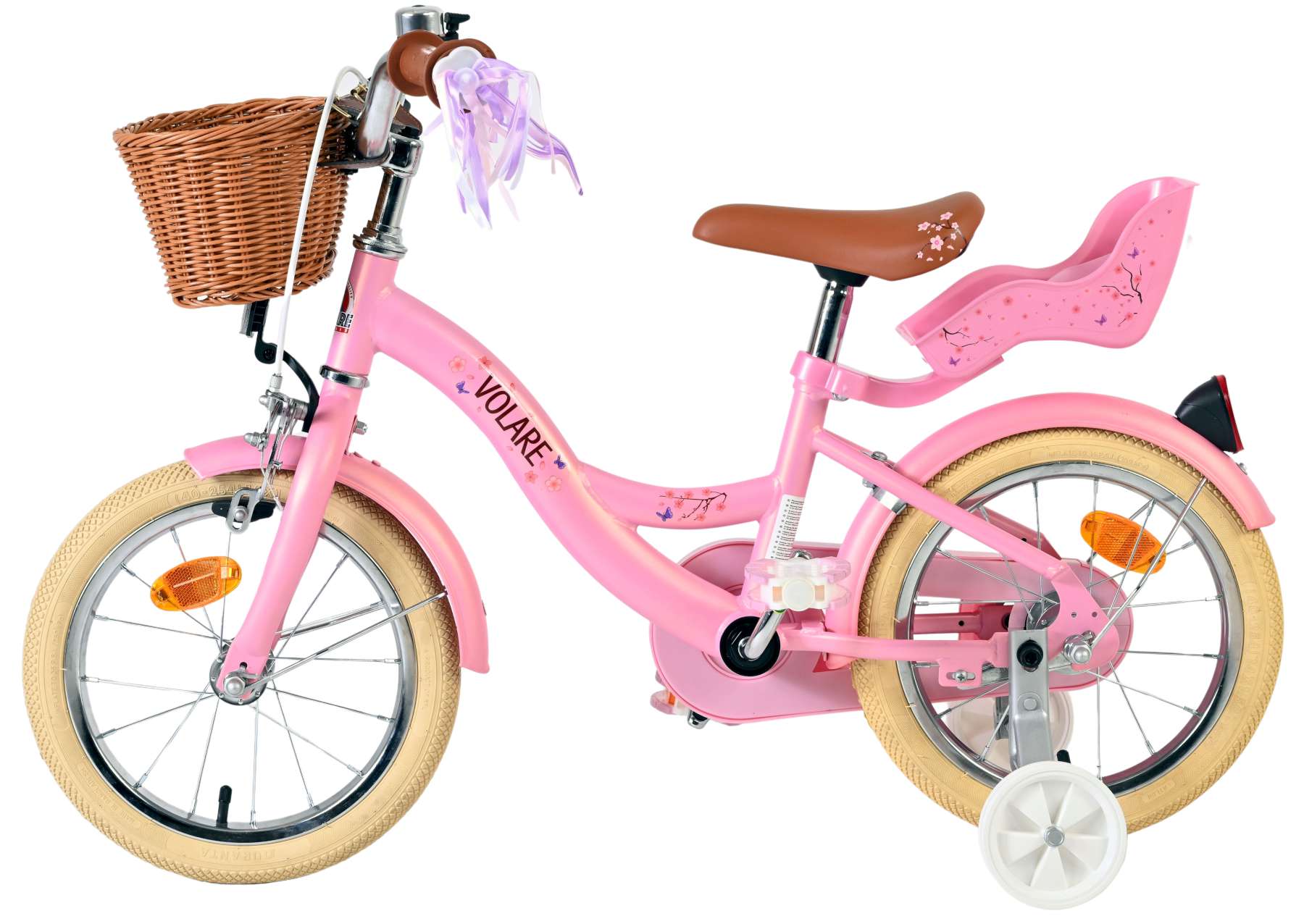 Volare Blossom Kinderfiets - Meisjes - 14 inch - Roze 7 Volare Blossom Kinderfiets - Meisjes - 14 inch - Roze - Afbeelding 7