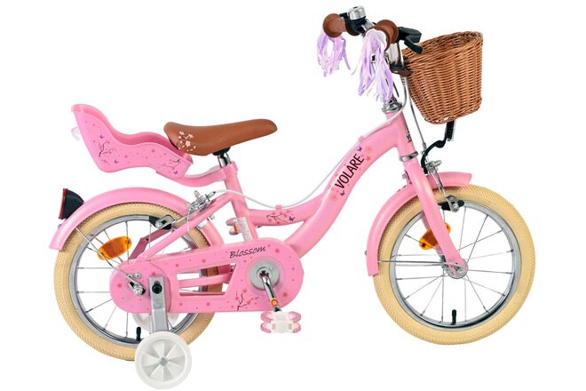 Volare Blossom Kinderfiets - Meisjes - 14 inch - Roze - Twee Handremmen 1 Volare Blossom Kinderfiets - Meisjes - 14 inch - Roze - Twee Handremmen