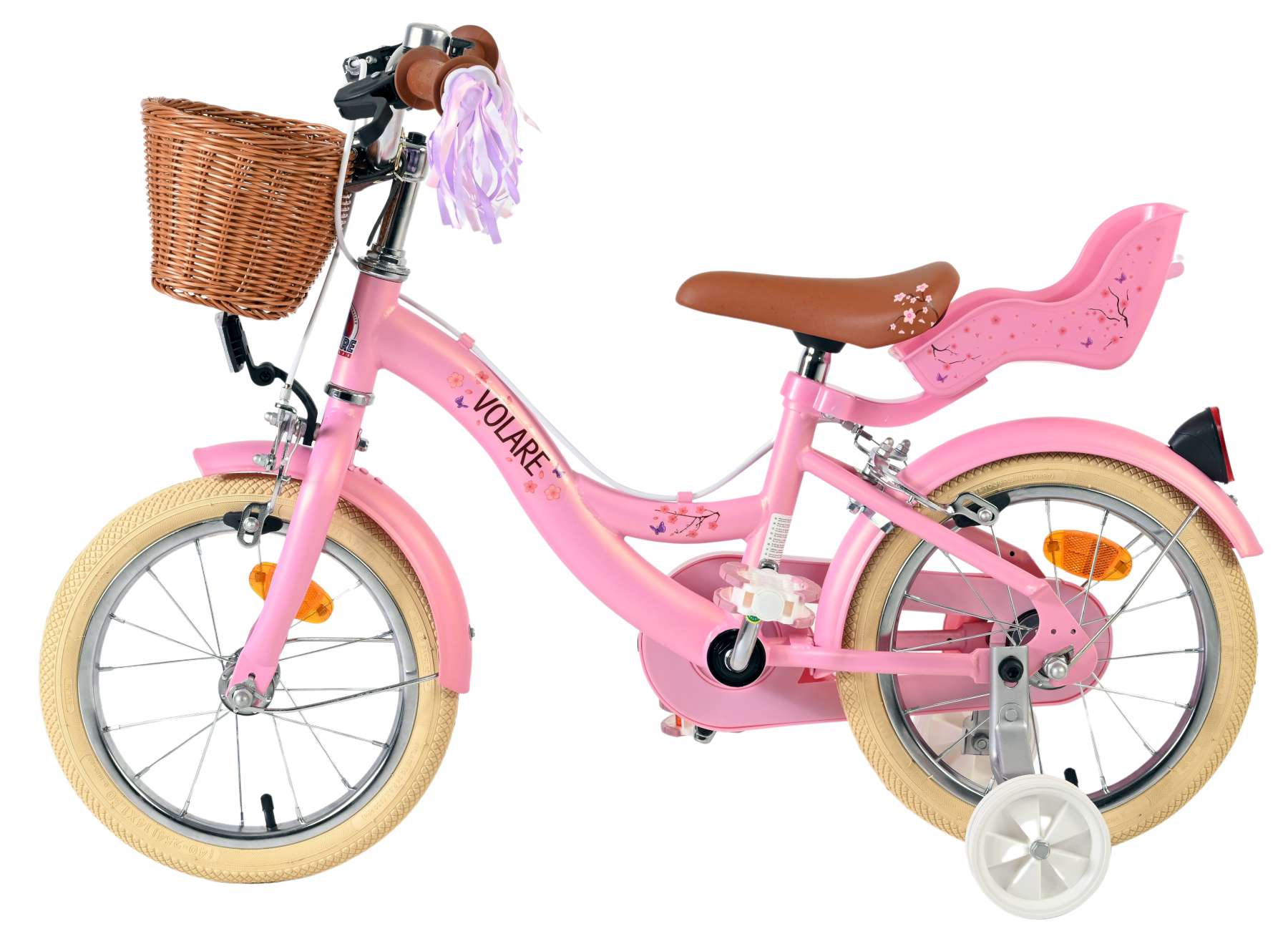 Volare Blossom Kinderfiets - Meisjes - 14 inch - Roze - Twee Handremmen 7 Volare Blossom Kinderfiets - Meisjes - 14 inch - Roze - Twee Handremmen - Afbeelding 7