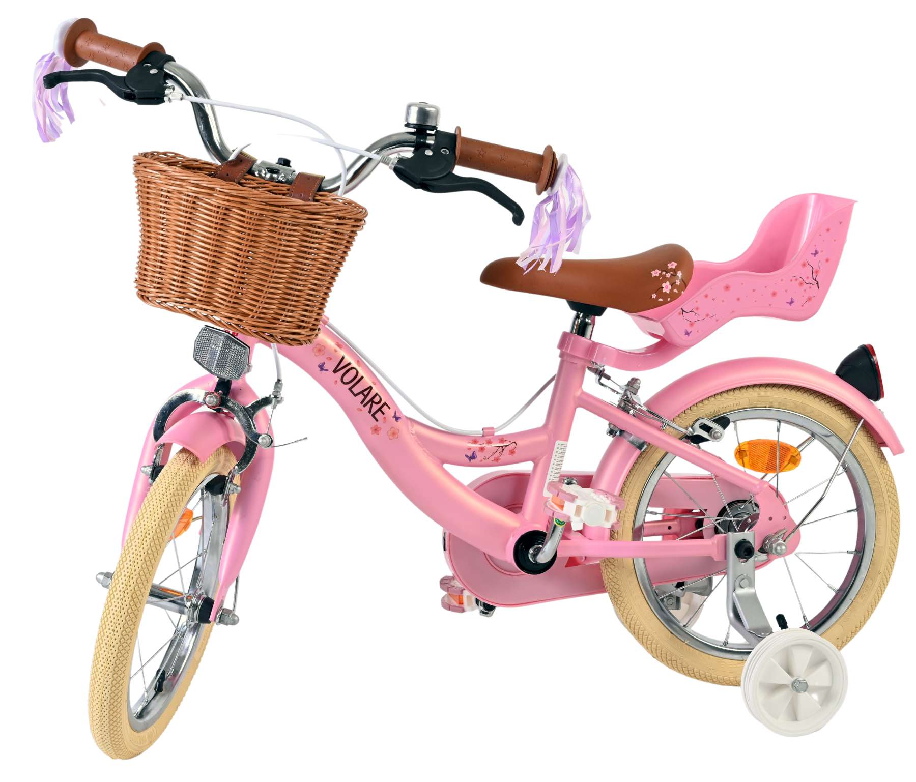 Volare Blossom Kinderfiets - Meisjes - 14 inch - Roze - Twee Handremmen 8 Volare Blossom Kinderfiets - Meisjes - 14 inch - Roze - Twee Handremmen - Afbeelding 8