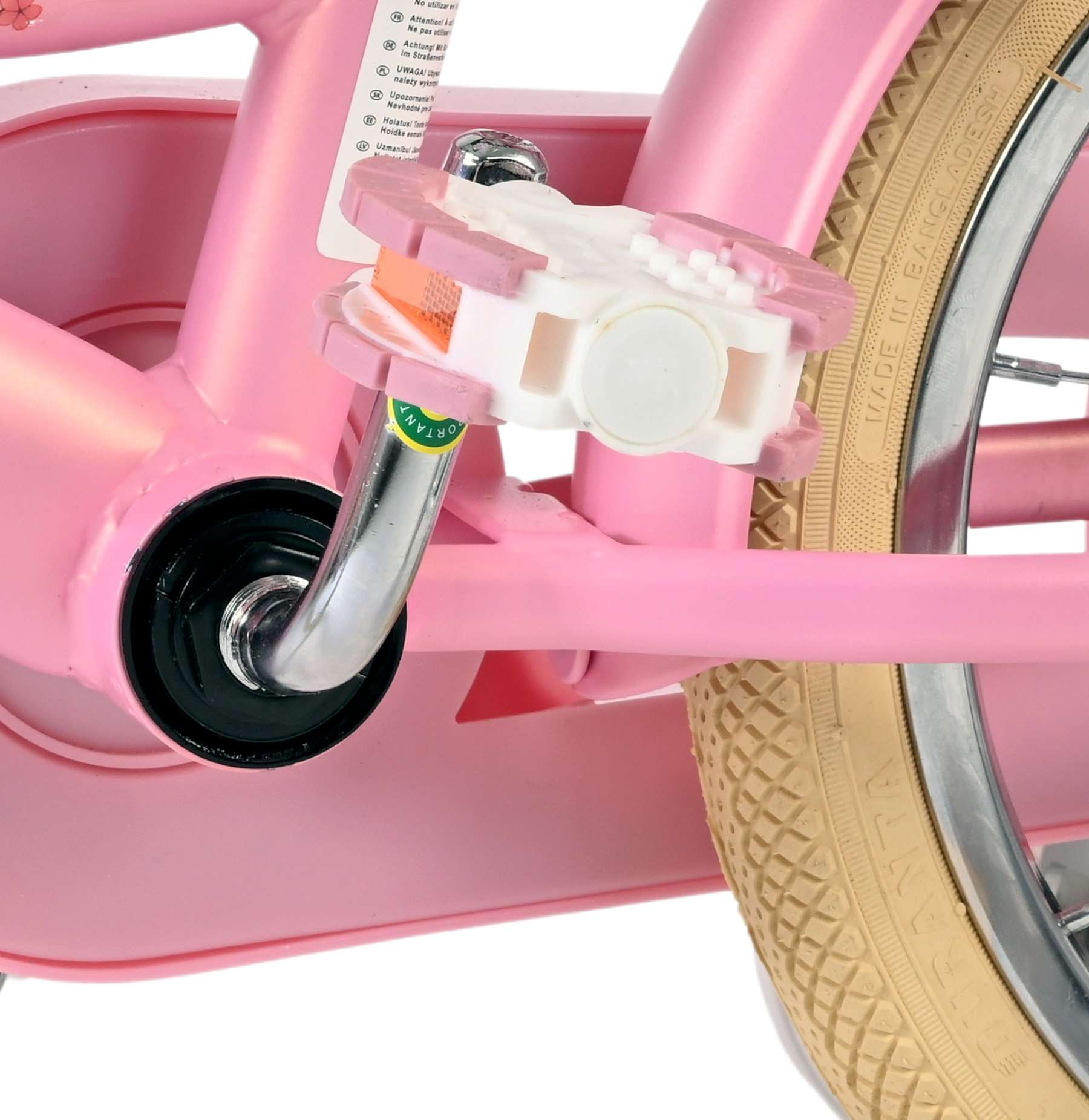 Volare Blossom Kinderfiets - Meisjes - 14 inch - Roze - Twee Handremmen 9 Volare Blossom Kinderfiets - Meisjes - 14 inch - Roze - Twee Handremmen - Afbeelding 9
