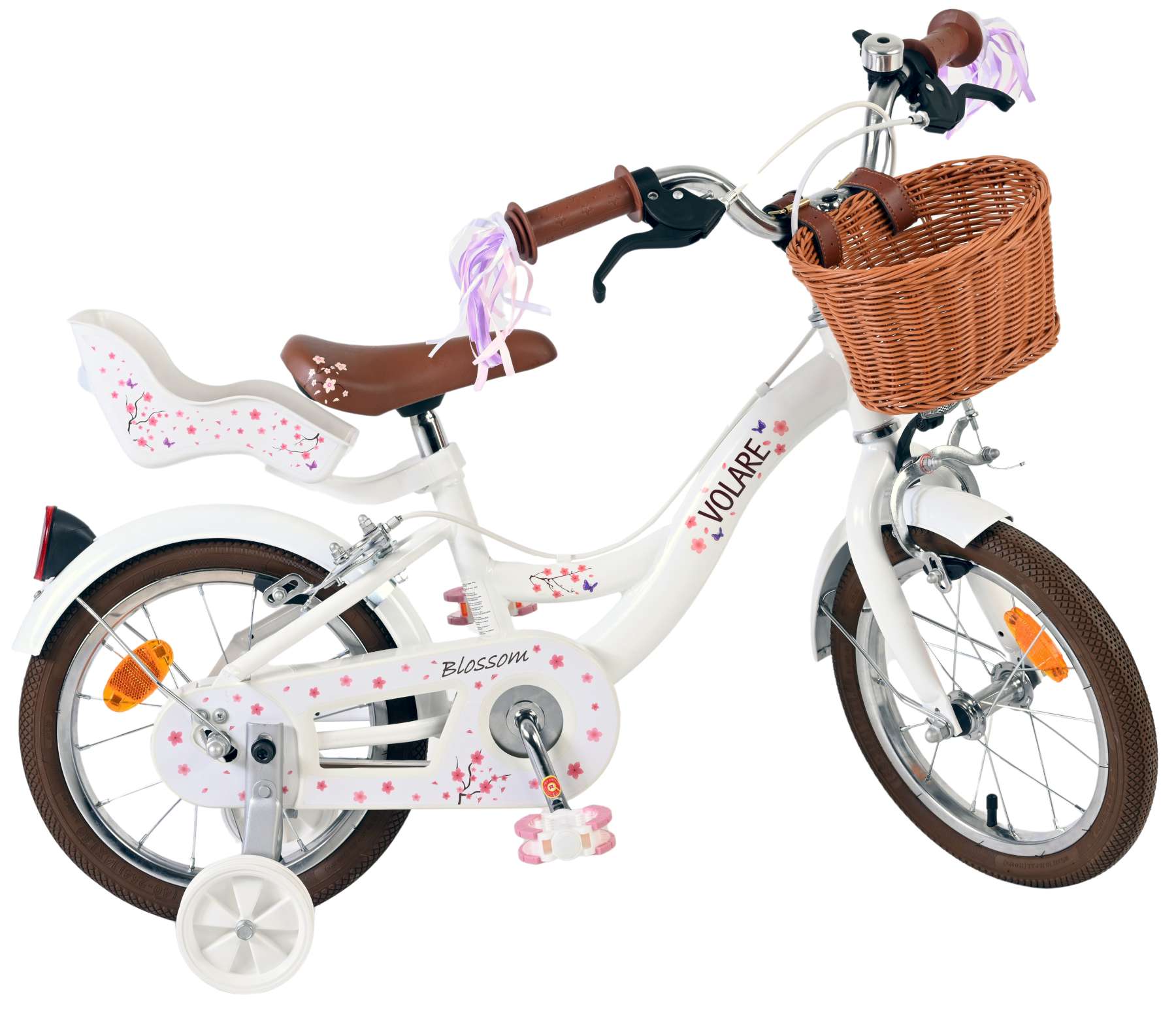 Volare Blossom Kinderfiets - Meisjes - 14 inch - Wit - Twee Handremmen 10 Volare Blossom Kinderfiets - Meisjes - 14 inch - Wit - Twee Handremmen - Afbeelding 10