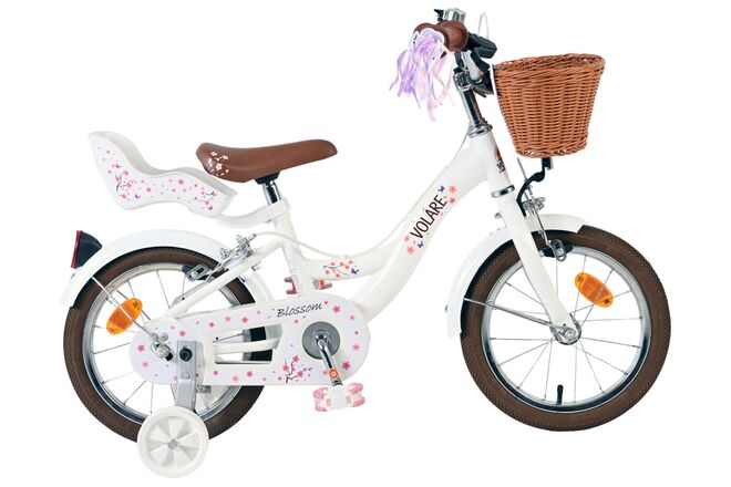 Volare Blossom Kinderfiets - Meisjes - 14 inch - Wit - Twee Handremmen 1 Volare Blossom Kinderfiets - Meisjes - 14 inch - Wit - Twee Handremmen