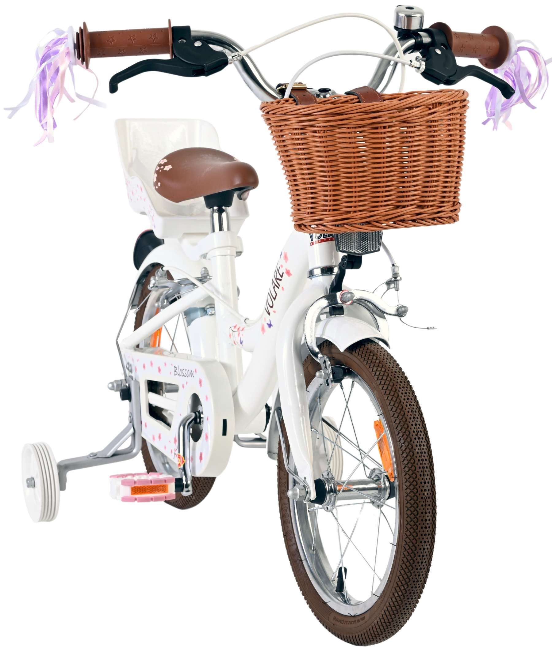 Volare Blossom Kinderfiets - Meisjes - 14 inch - Wit - Twee Handremmen 5 Volare Blossom Kinderfiets - Meisjes - 14 inch - Wit - Twee Handremmen - Afbeelding 5