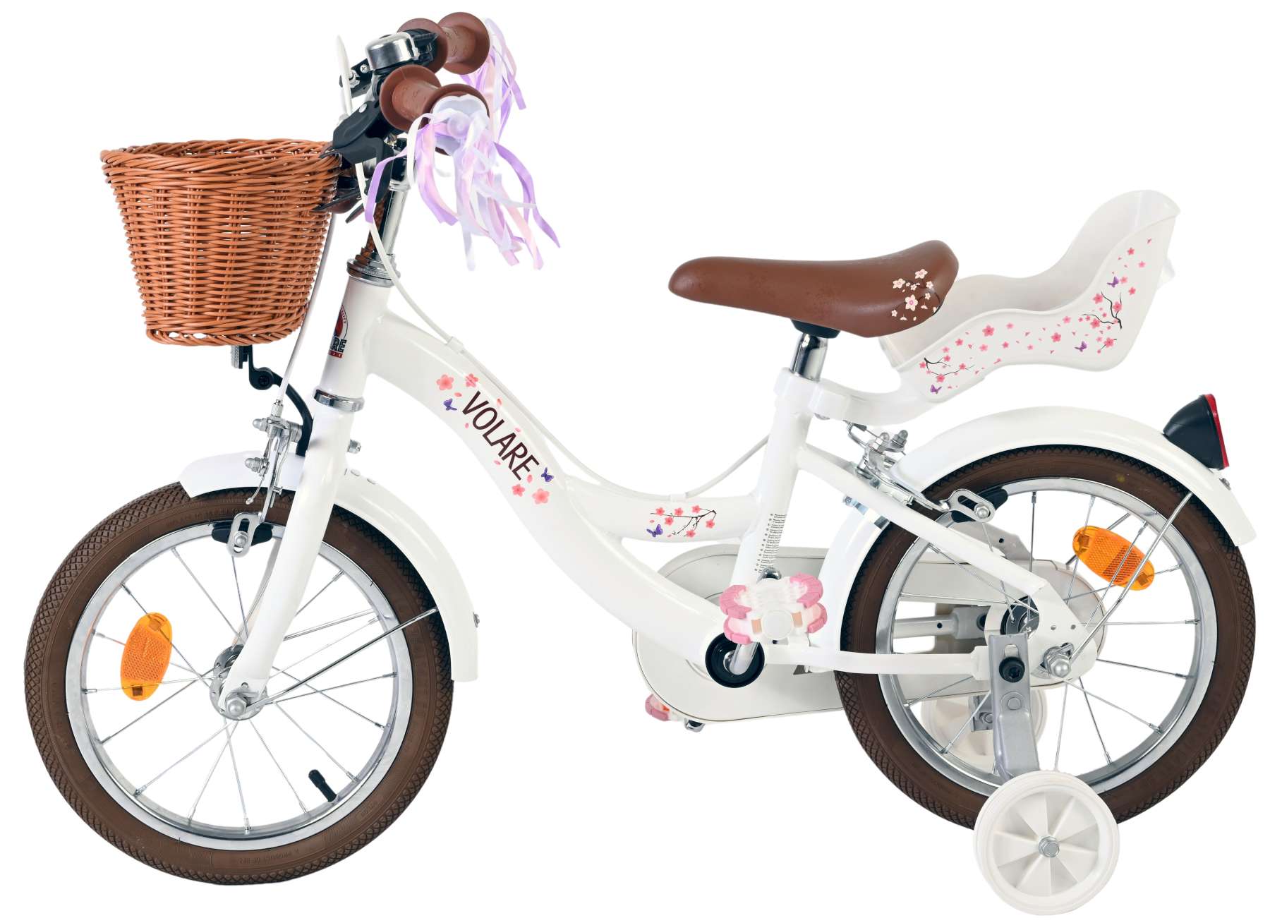 Volare Blossom Kinderfiets - Meisjes - 14 inch - Wit - Twee Handremmen 7 Volare Blossom Kinderfiets - Meisjes - 14 inch - Wit - Twee Handremmen - Afbeelding 7