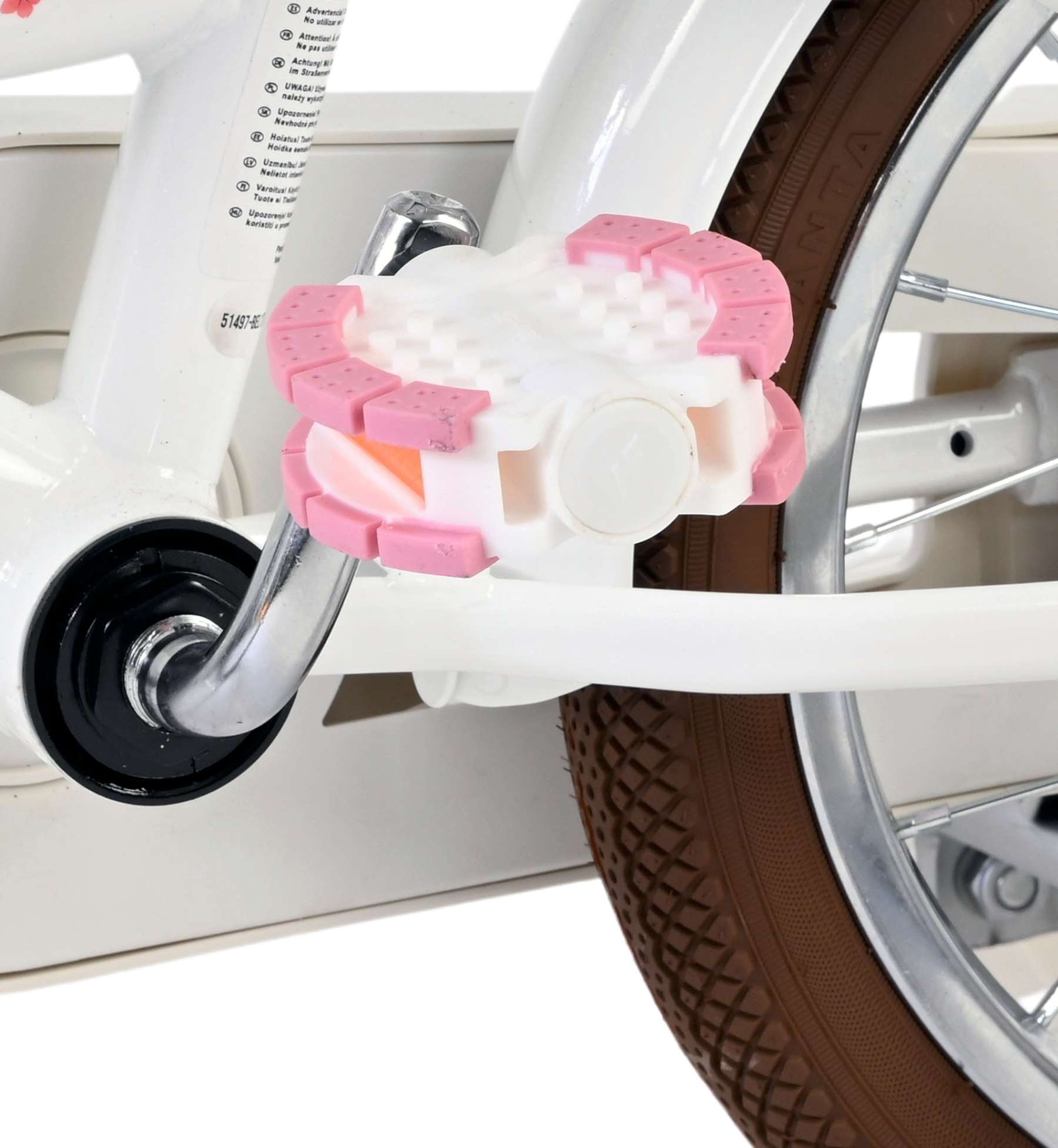 Volare Blossom Kinderfiets - Meisjes - 14 inch - Wit - Twee Handremmen 9 Volare Blossom Kinderfiets - Meisjes - 14 inch - Wit - Twee Handremmen - Afbeelding 9