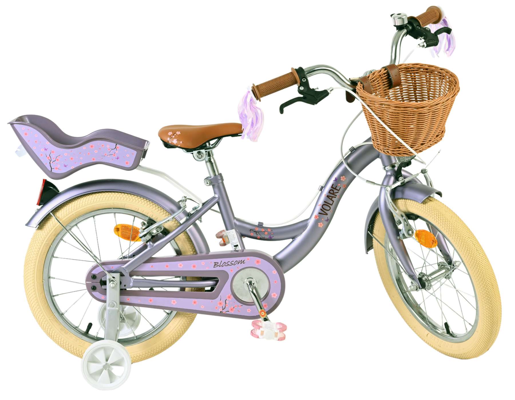 Volare Blossom Kinderfiets - Meisjes - 16 inch - Paars - Twee Handremmen 10 Volare Blossom Kinderfiets - Meisjes - 16 inch - Paars - Twee Handremmen - Afbeelding 10