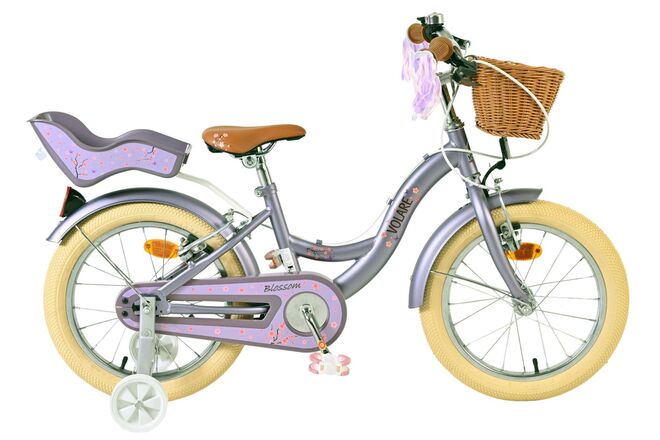 Volare Blossom Kinderfiets - Meisjes - 16 inch - Paars - Twee Handremmen 1 Volare Blossom Kinderfiets - Meisjes - 16 inch - Paars - Twee Handremmen