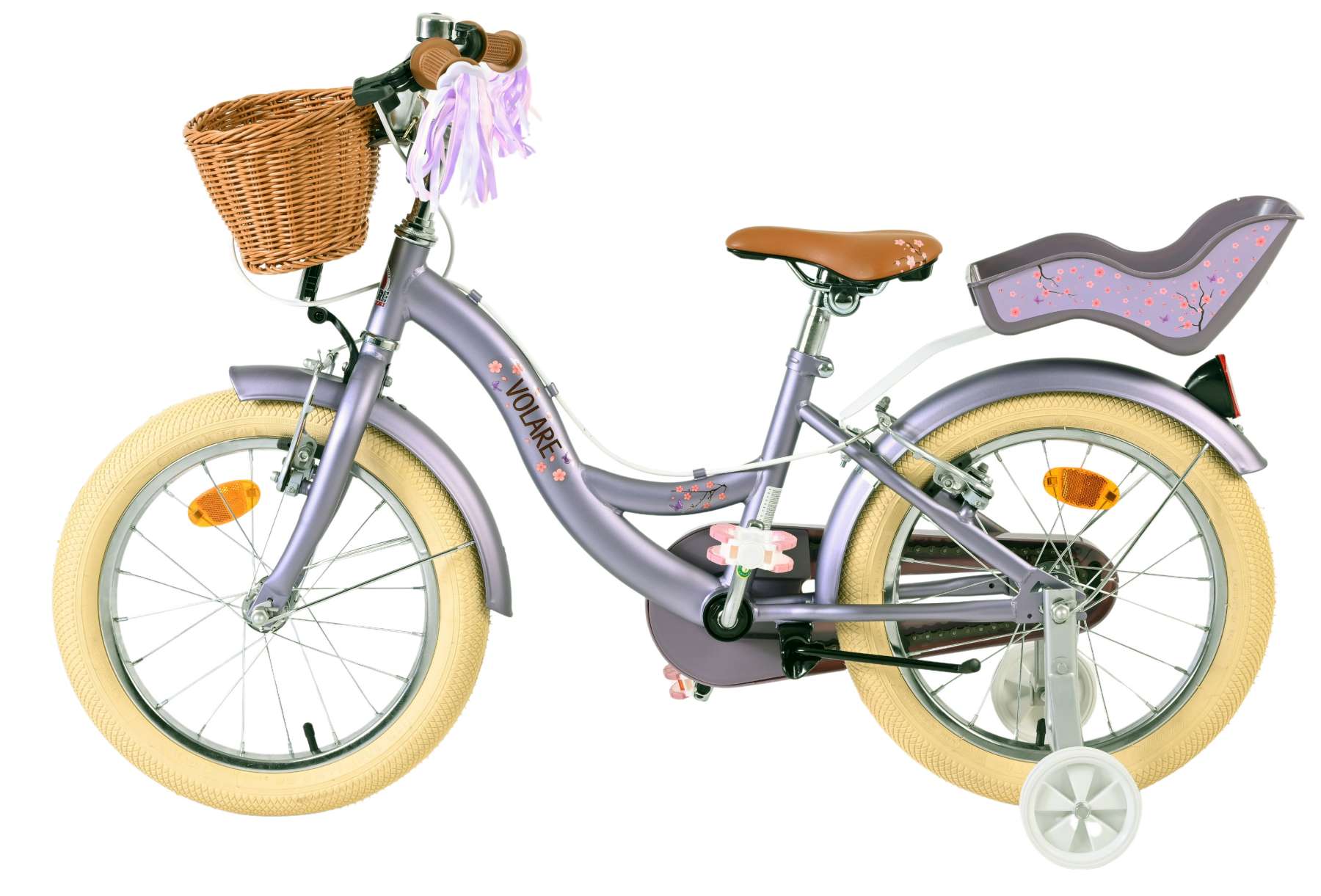Volare Blossom Kinderfiets - Meisjes - 16 inch - Paars - Twee Handremmen 7 Volare Blossom Kinderfiets - Meisjes - 16 inch - Paars - Twee Handremmen - Afbeelding 7