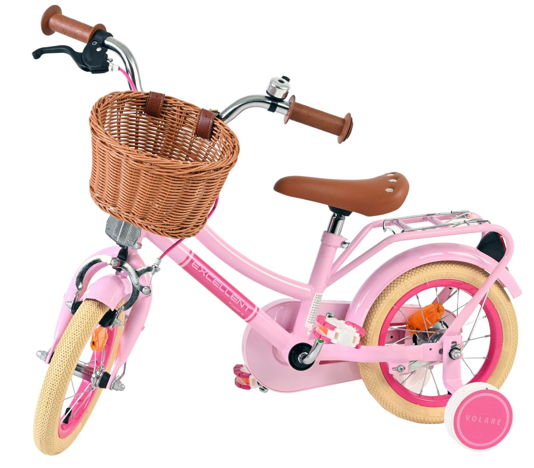 Volare Excellent Kinderfiets - Meisjes - 12 inch - Roze 8 Volare Excellent Kinderfiets - Meisjes - 12 inch - Roze - Afbeelding 8