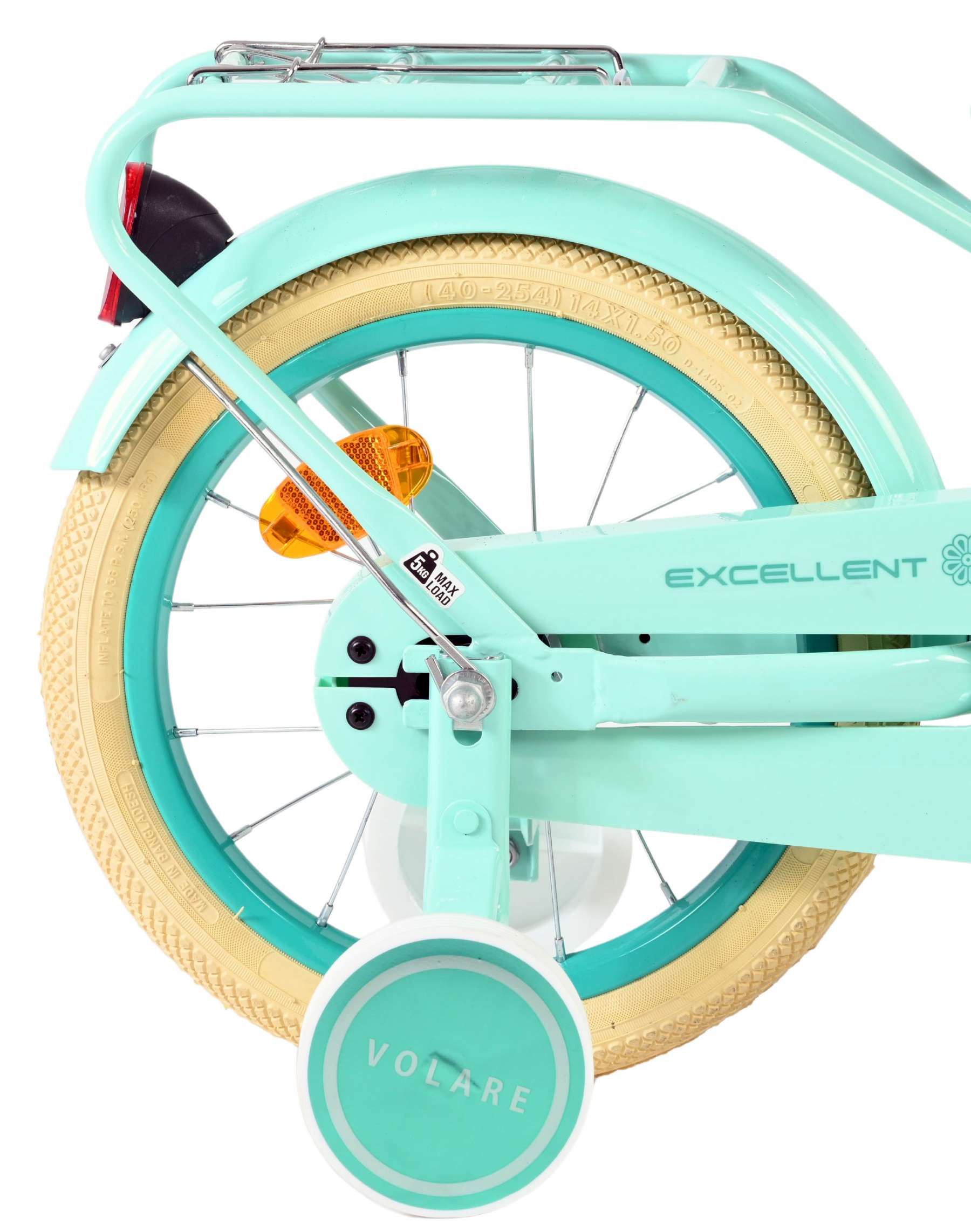 Volare Excellent Kinderfiets - Meisjes - 14 inch - Groen 2 Volare Excellent Kinderfiets - Meisjes - 14 inch - Groen - Afbeelding 2