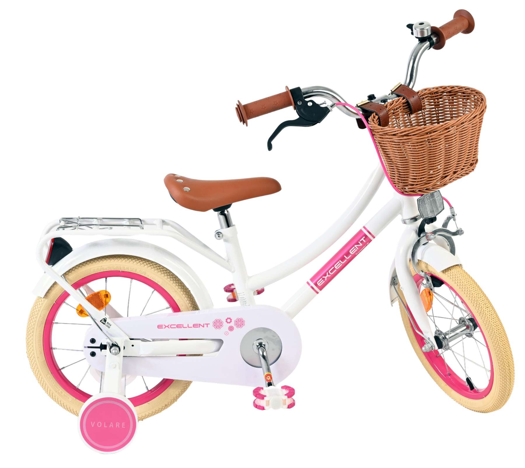 Volare Excellent Kinderfiets - Meisjes - 14 inch - Wit 10 Volare Excellent Kinderfiets - Meisjes - 14 inch - Wit - Afbeelding 10
