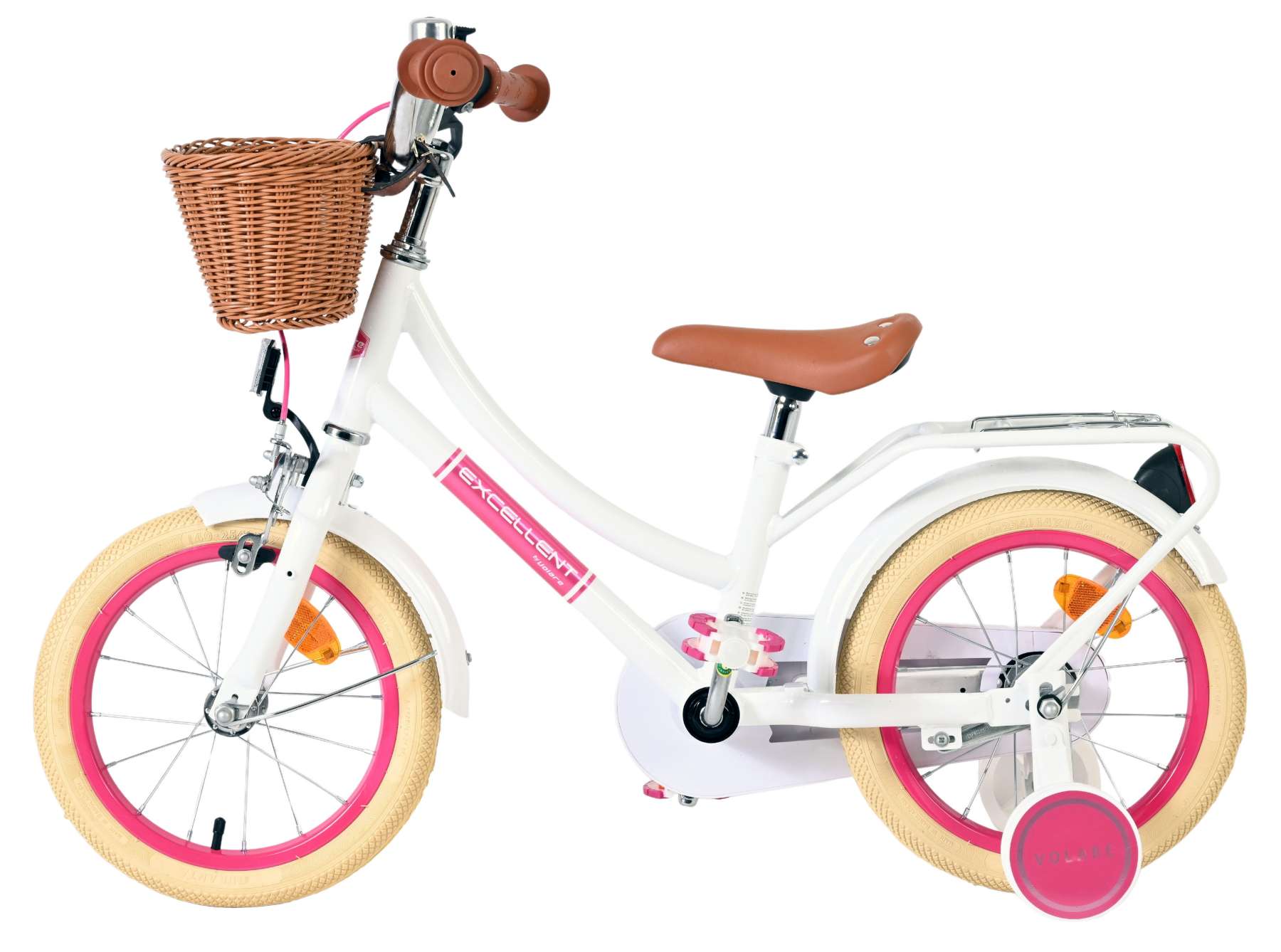 Volare Excellent Kinderfiets - Meisjes - 14 inch - Wit 7 Volare Excellent Kinderfiets - Meisjes - 14 inch - Wit - Afbeelding 7